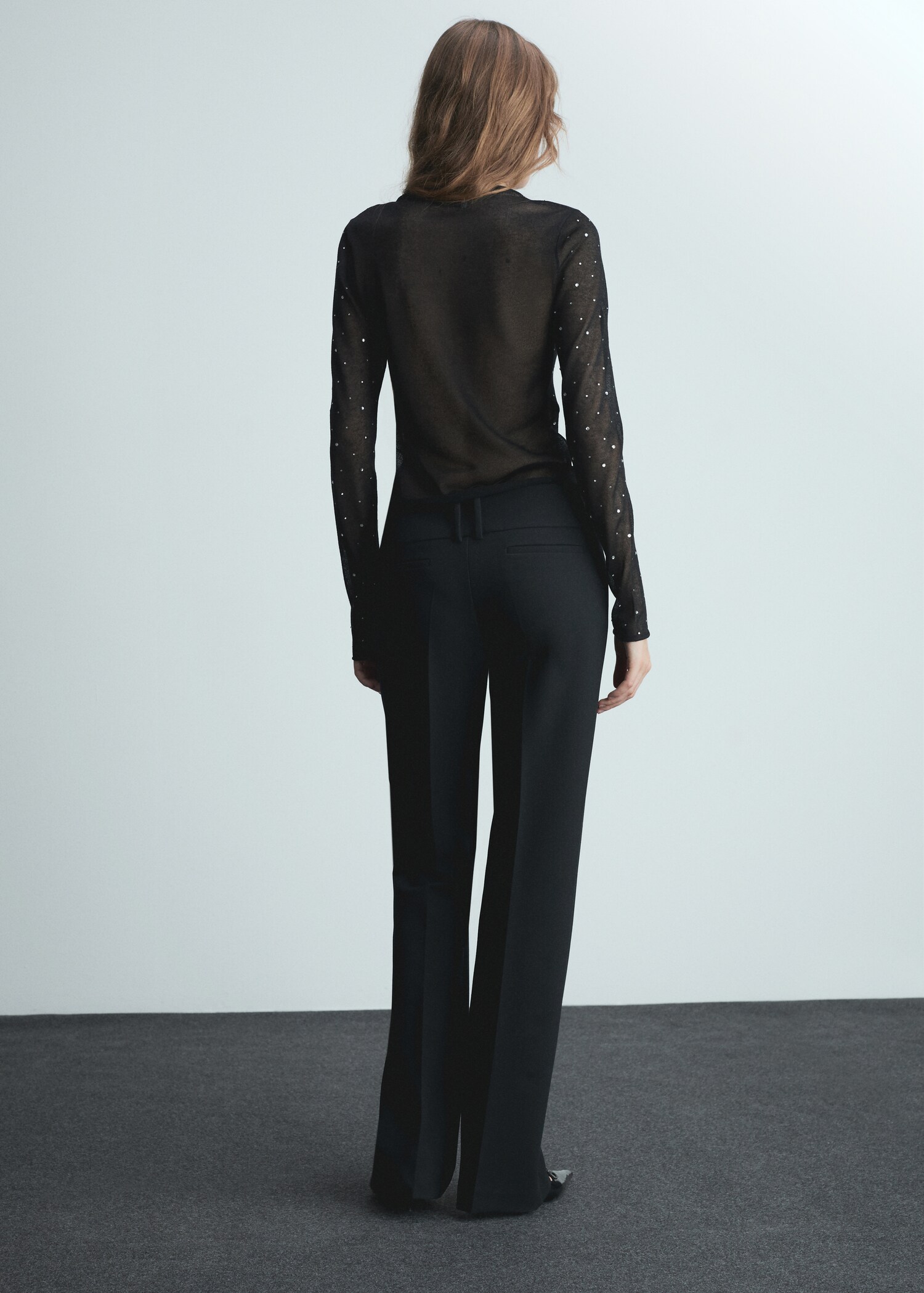 Pull-over maille fine strass - Verso de l’article