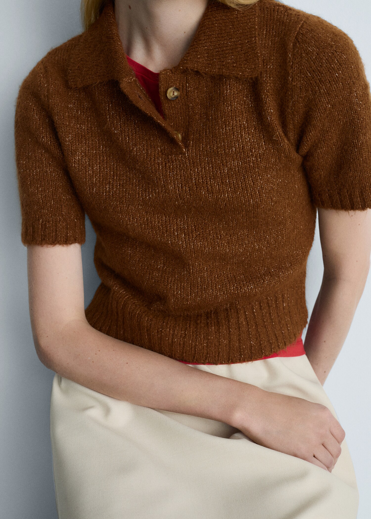 Polo maille détails côtelés - Détail de l'article 6