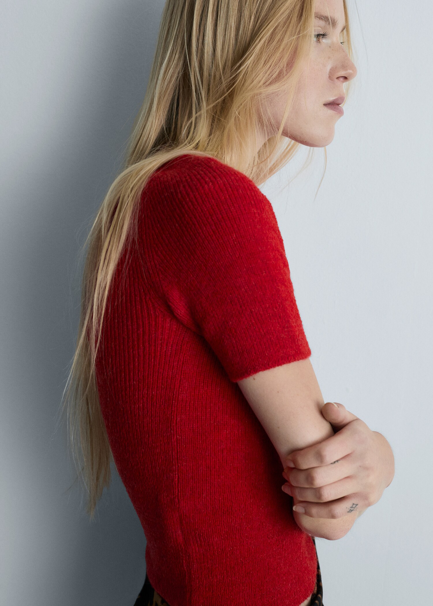 Kurzärmeliger Pullover - Detail des Artikels 1