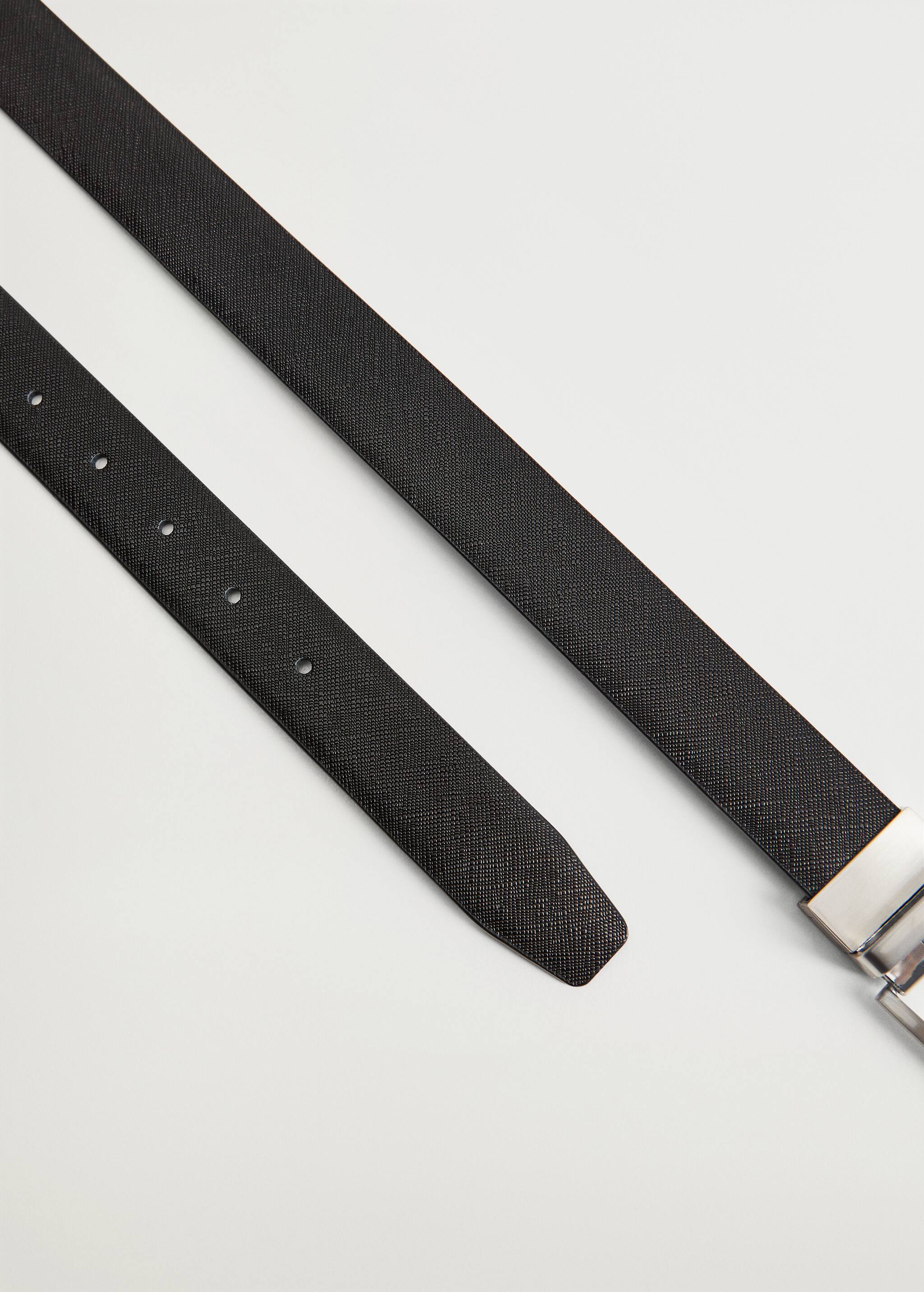 Saffiano leather tailored belt - Medium plane