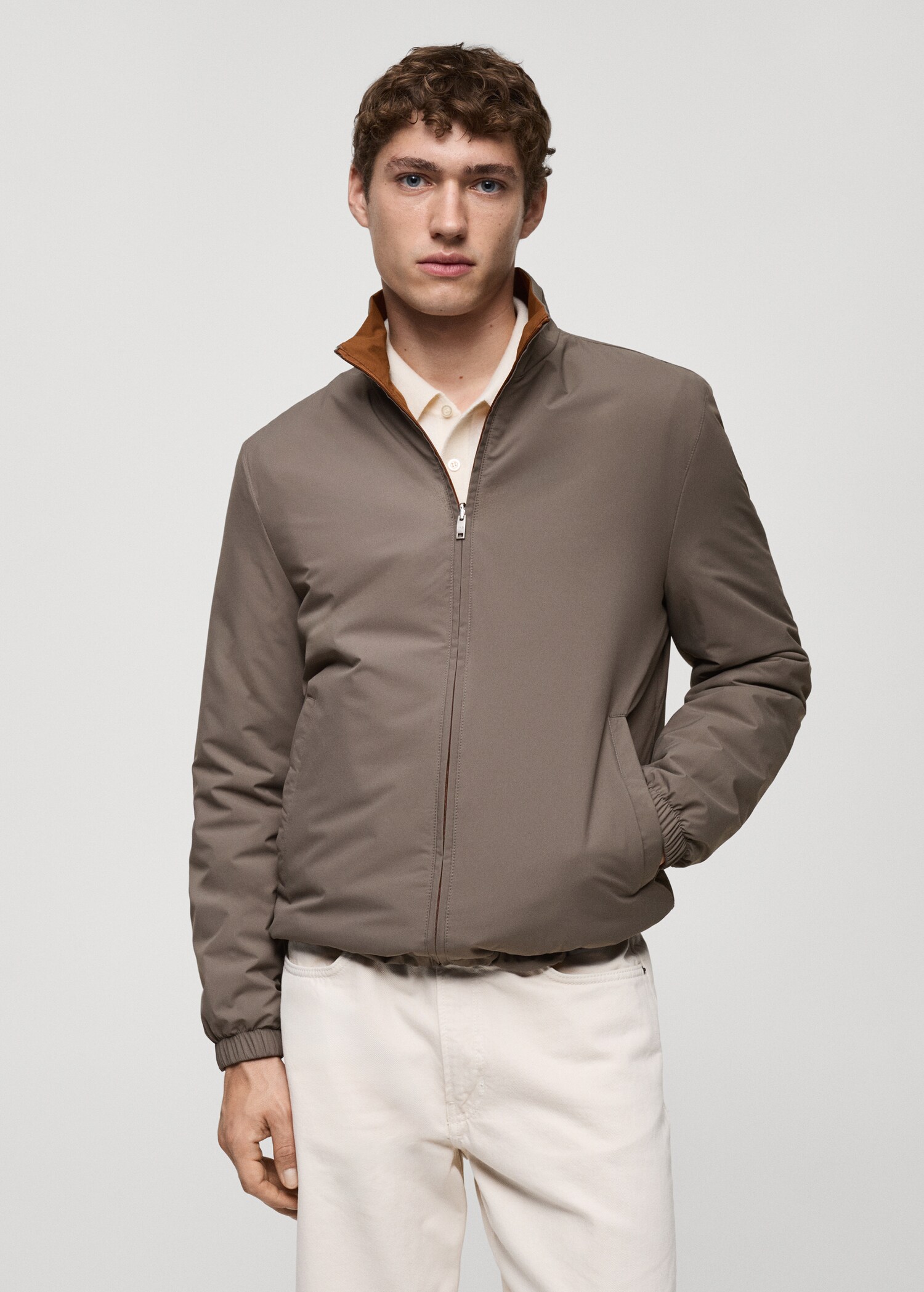 Reversible quilted water-repellent reversible jacket - Plan moyen