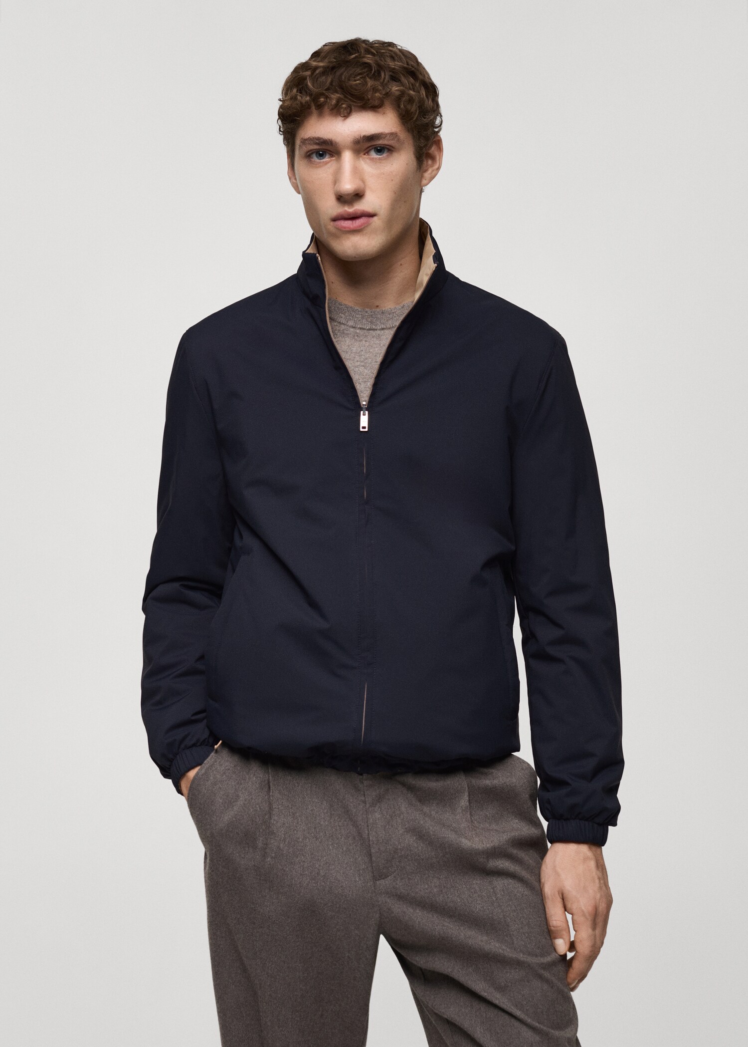 Reversible quilted water-repellent reversible jacket - Plan moyen