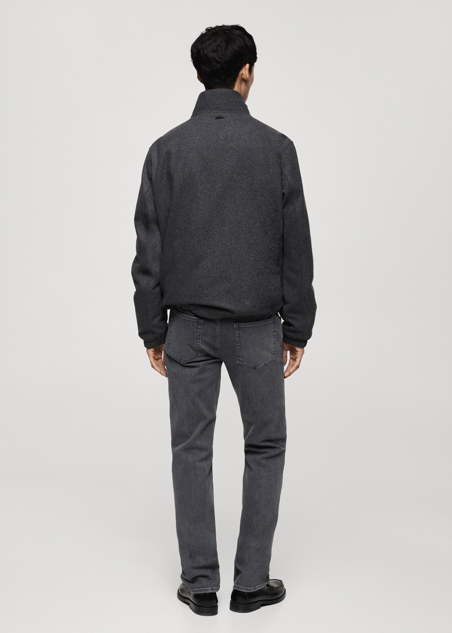 Regular-fit wool jacket - Reverse of the article
