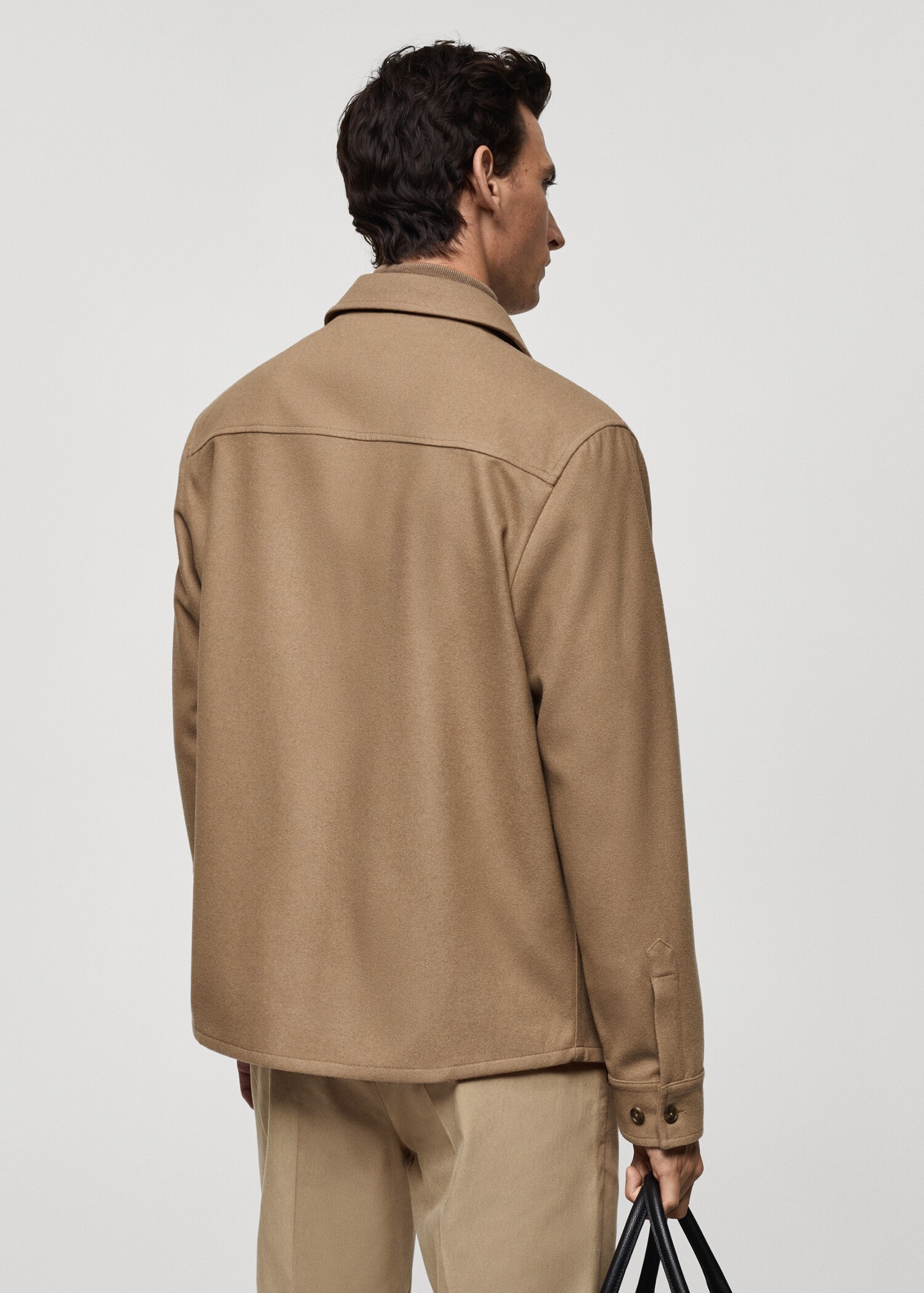 Woll-Overshirt mit Taschen - Rückseite des Artikels