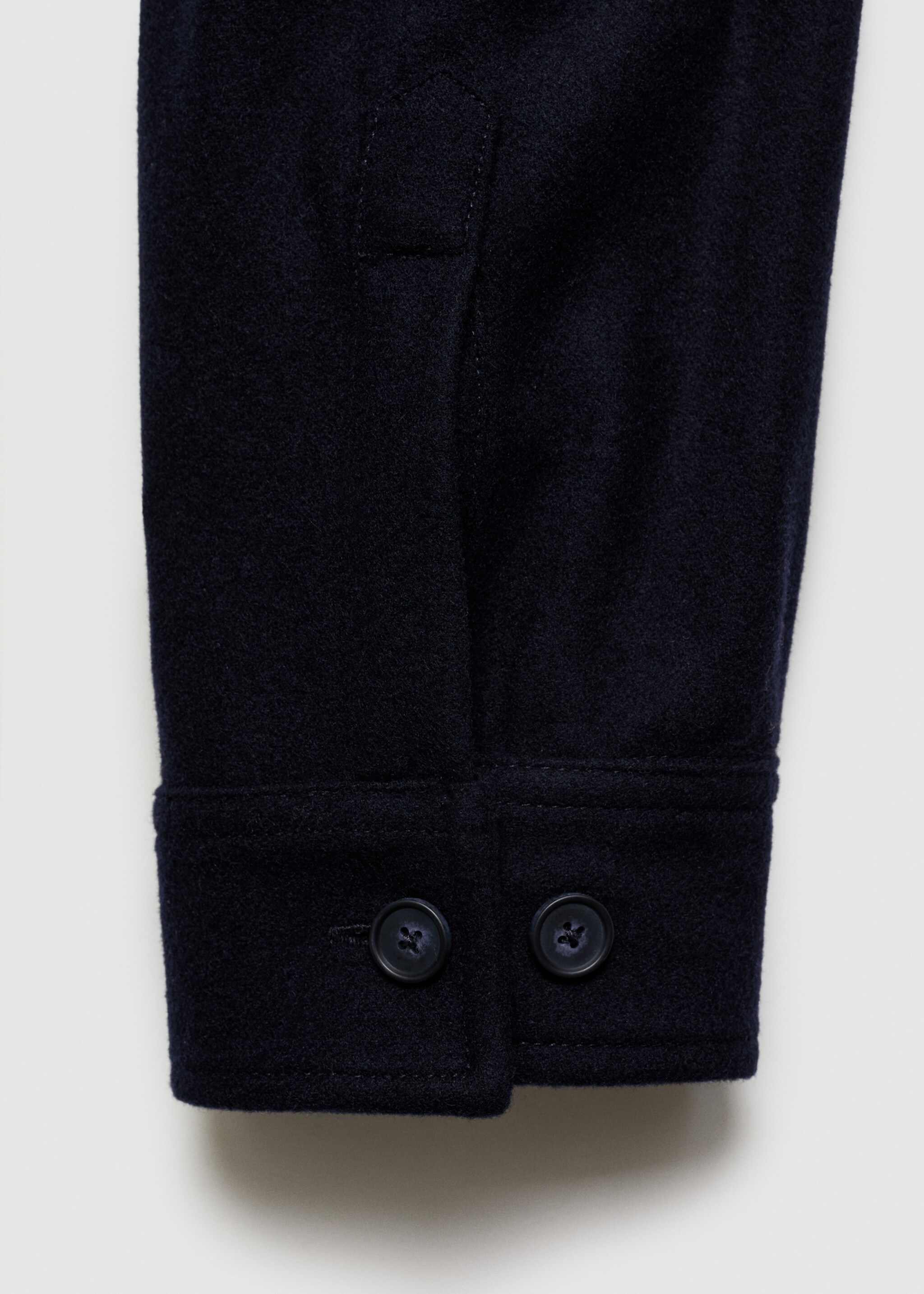 Woll-Overshirt mit Taschen - Detail des Artikels 0, Dunkles Marineblau. Ref: 77005968-00.