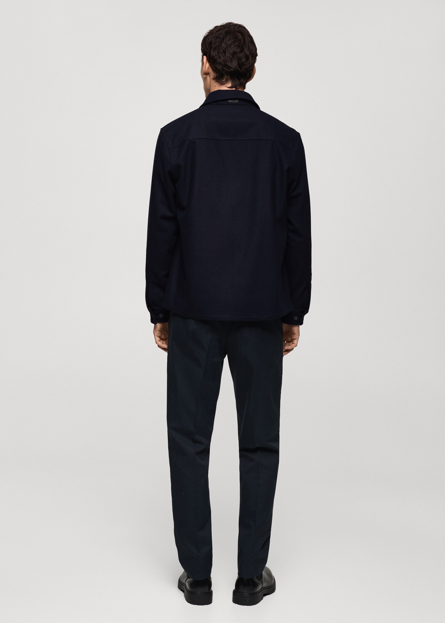 Woll-Overshirt mit Taschen - Rückseite des Artikels