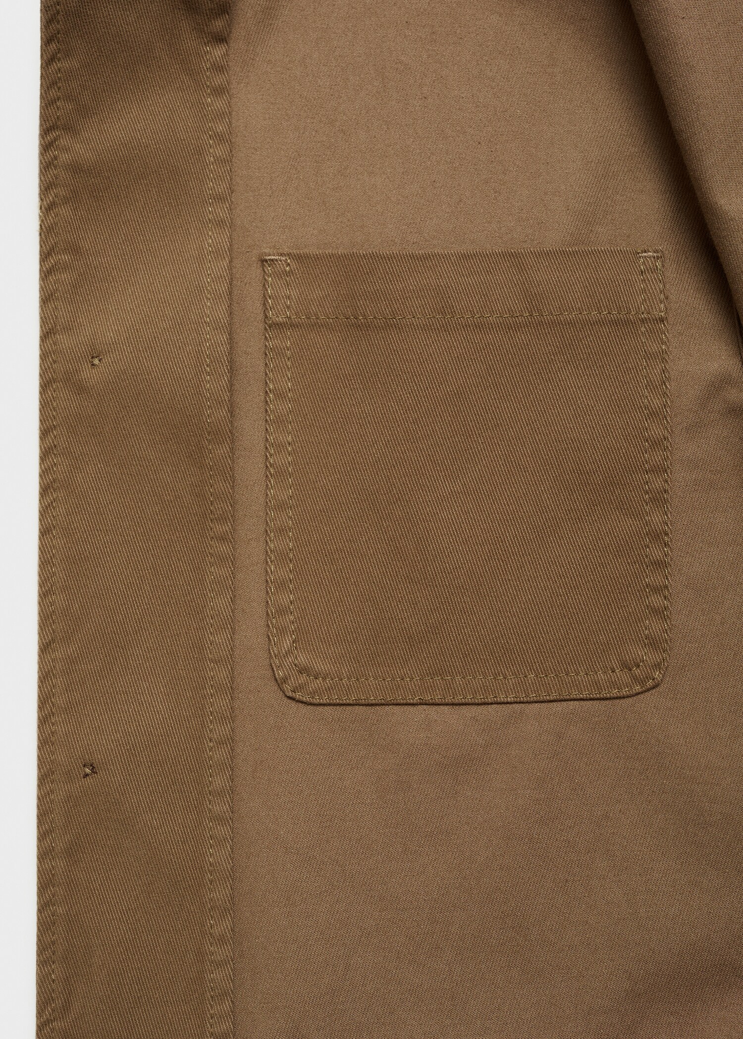 Twill cotton overshirt with pockets - Details of the article 0