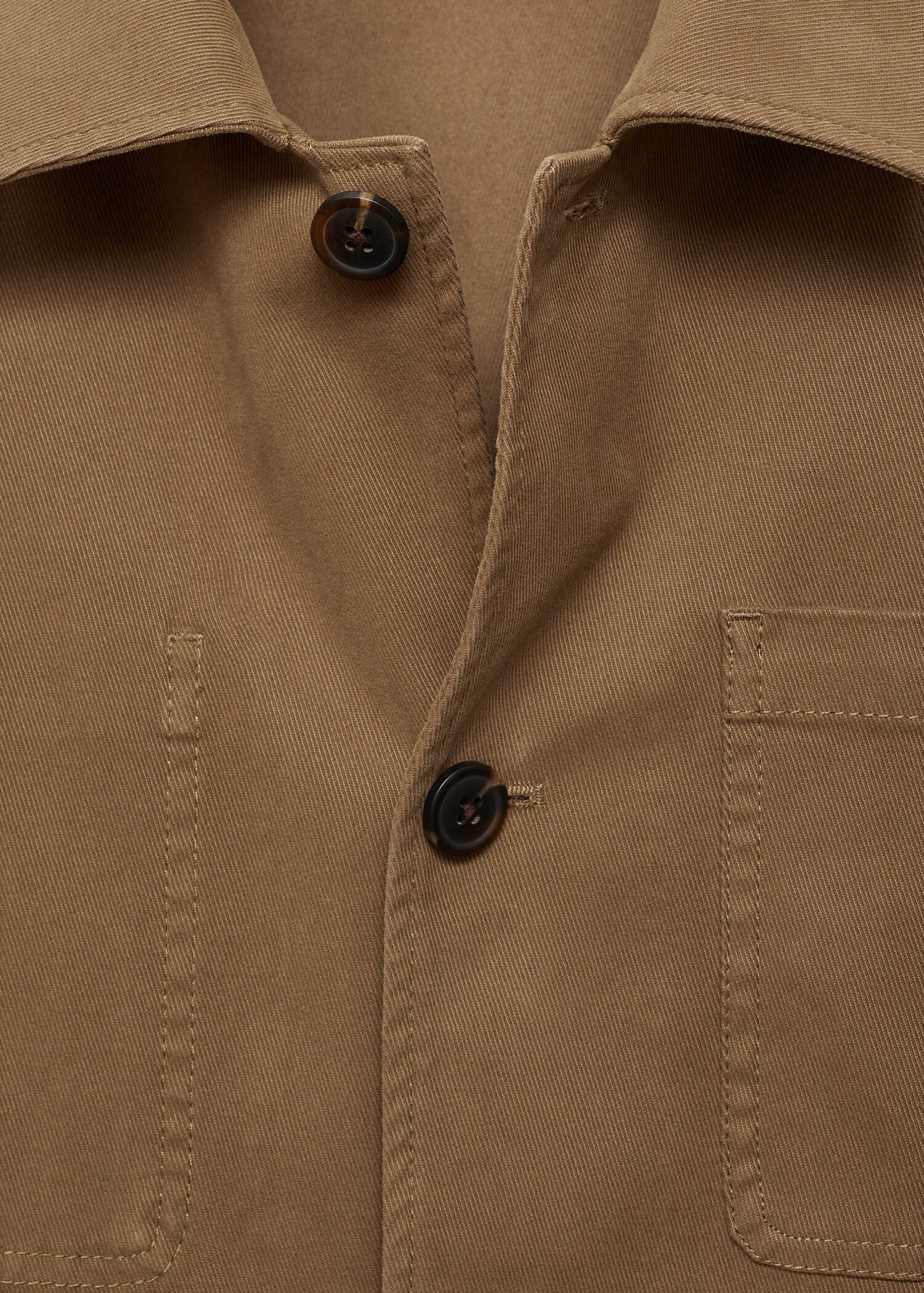 Twill cotton overshirt with pockets - Details of the article 8