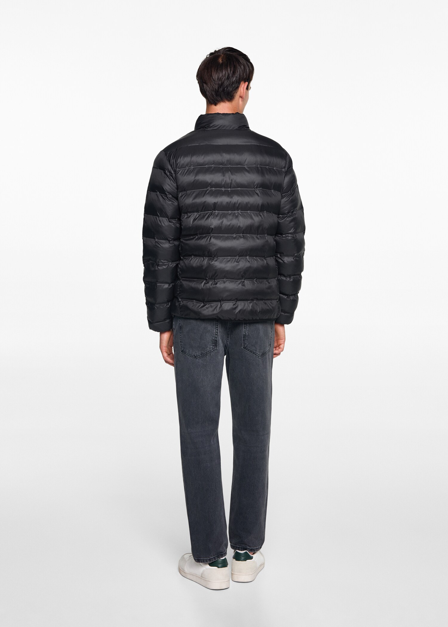 Side-zip quilted coat - Reverse of the article