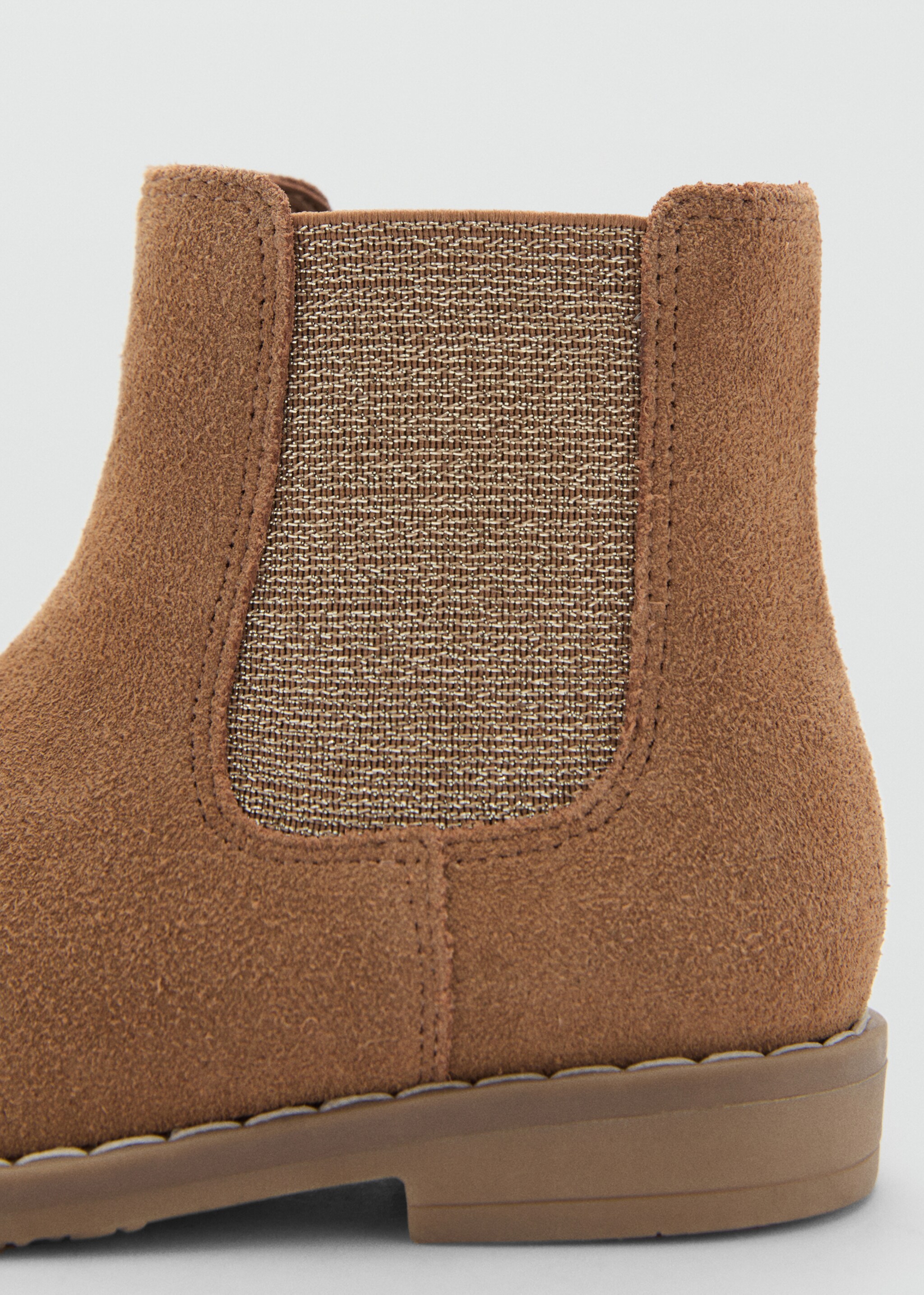Flat leather ankle boots - Details of the article 1, Medium Brown. Ref: 77005973-00.