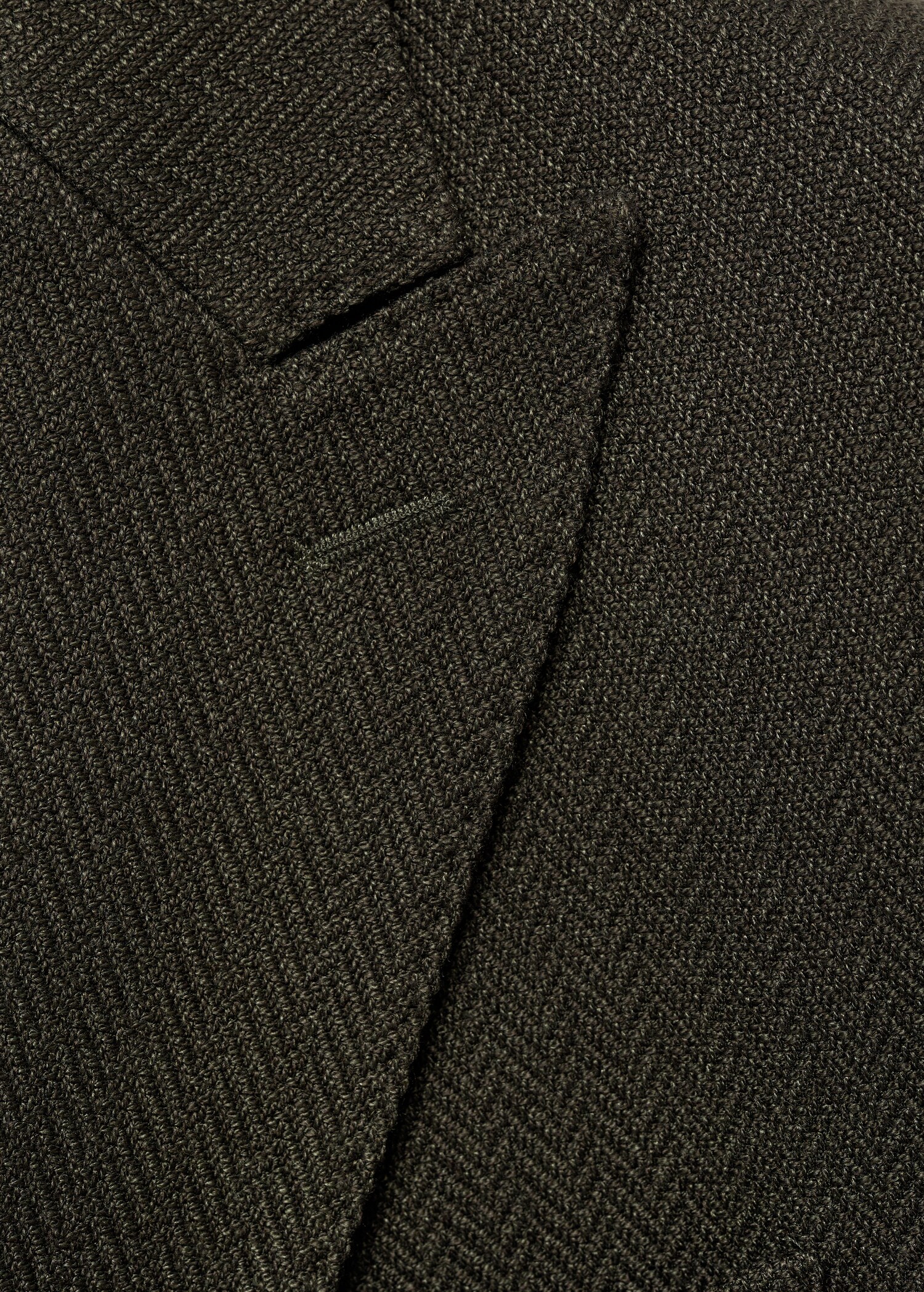 Herringbone slim-fit double-breasted jacket - Details of the article 8