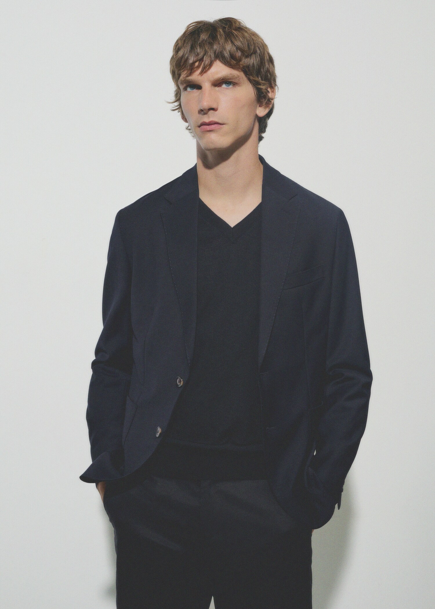 Americana llana slim fit butxaques - Detall de l'article 3