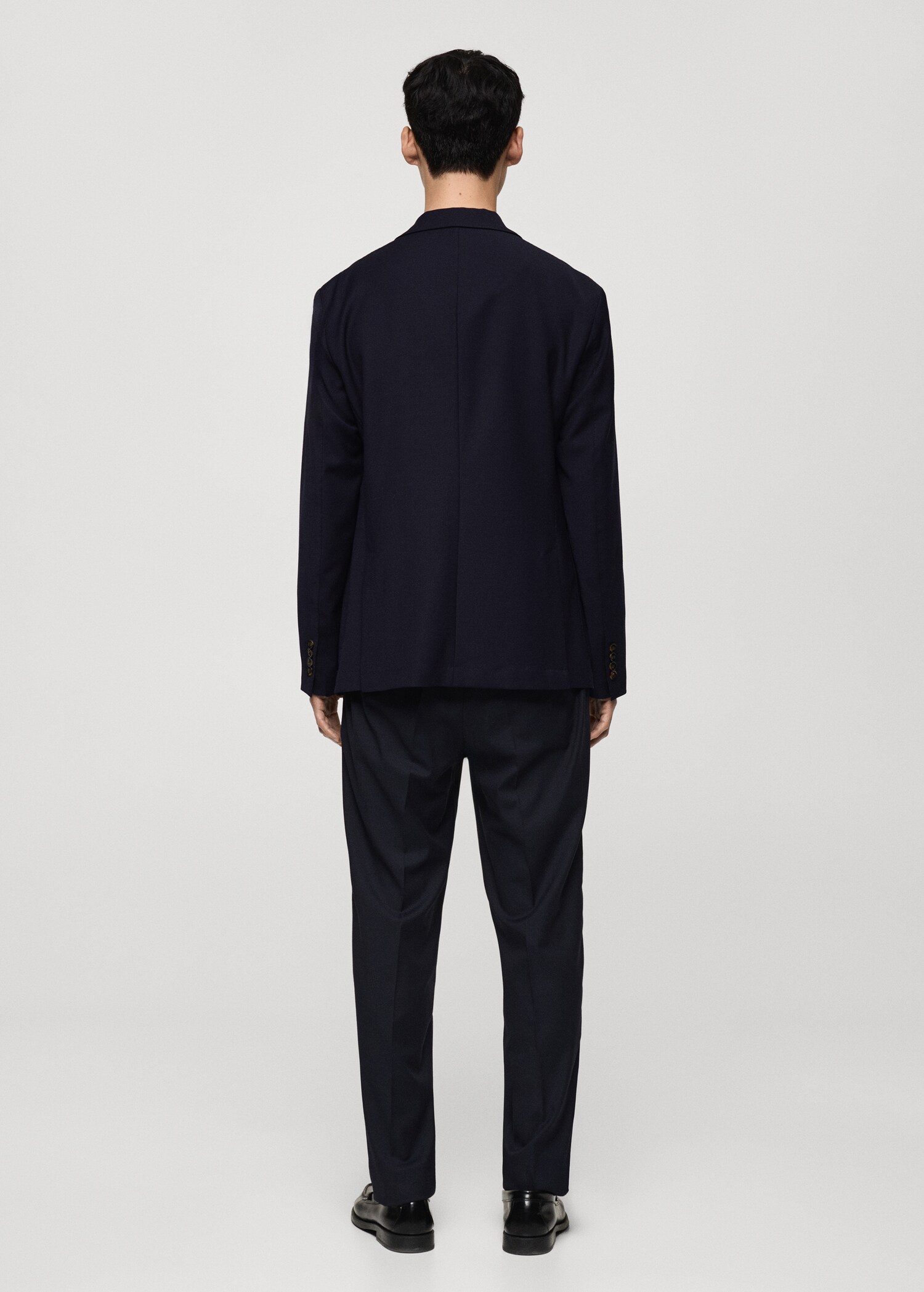 Americana llana slim fit butxaques - Revers de l'article