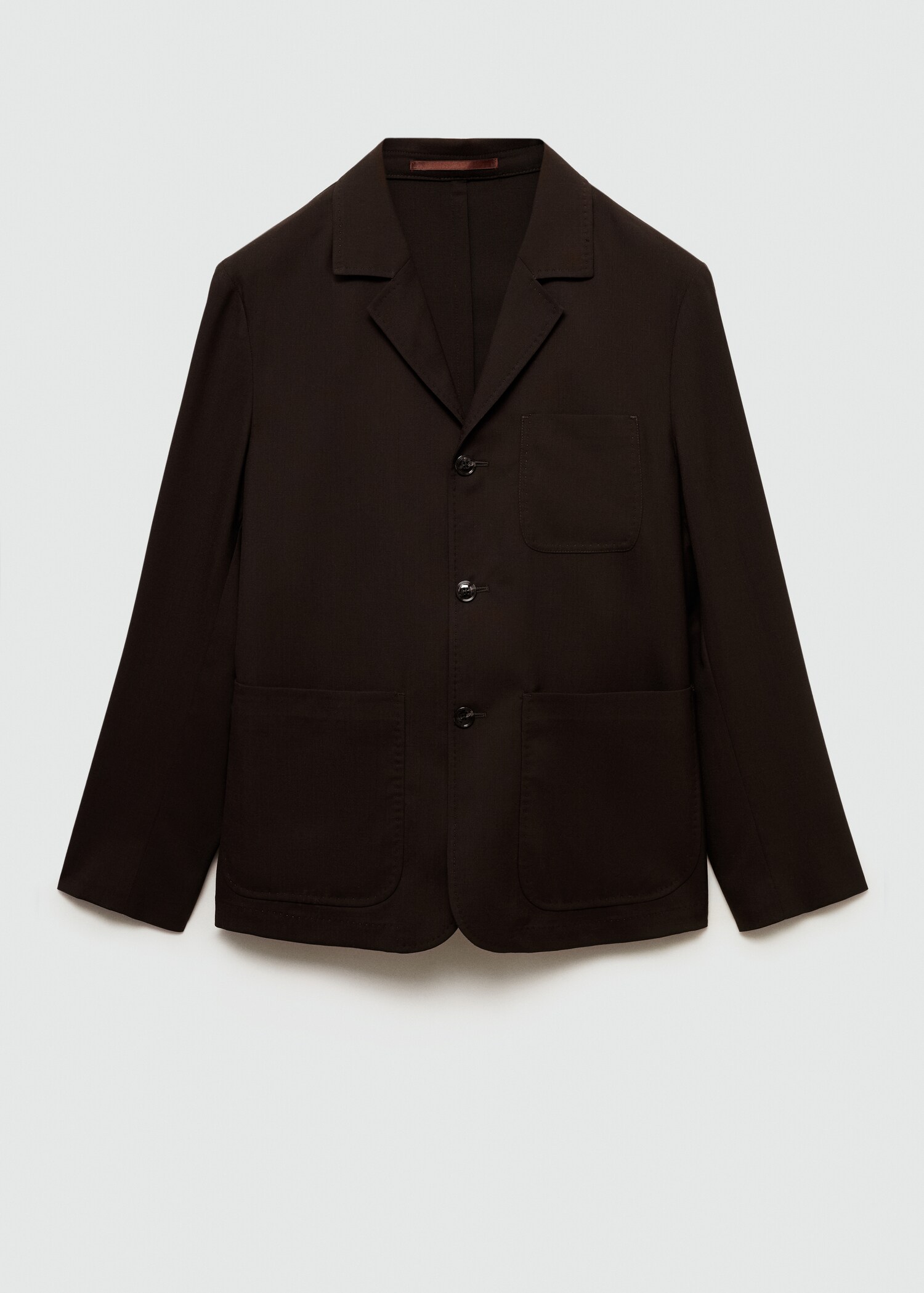 Blazer de fato de 100% lã slim fit - Artigo sem modelo