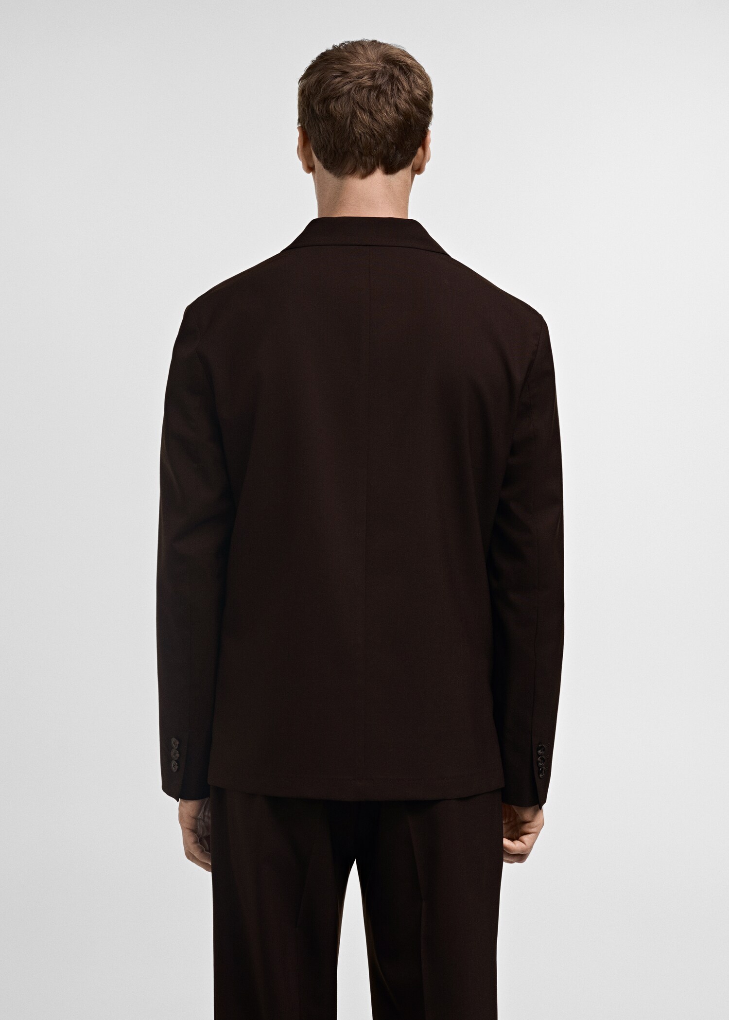 Blazer de fato de 100% lã slim fit - Verso do artigo