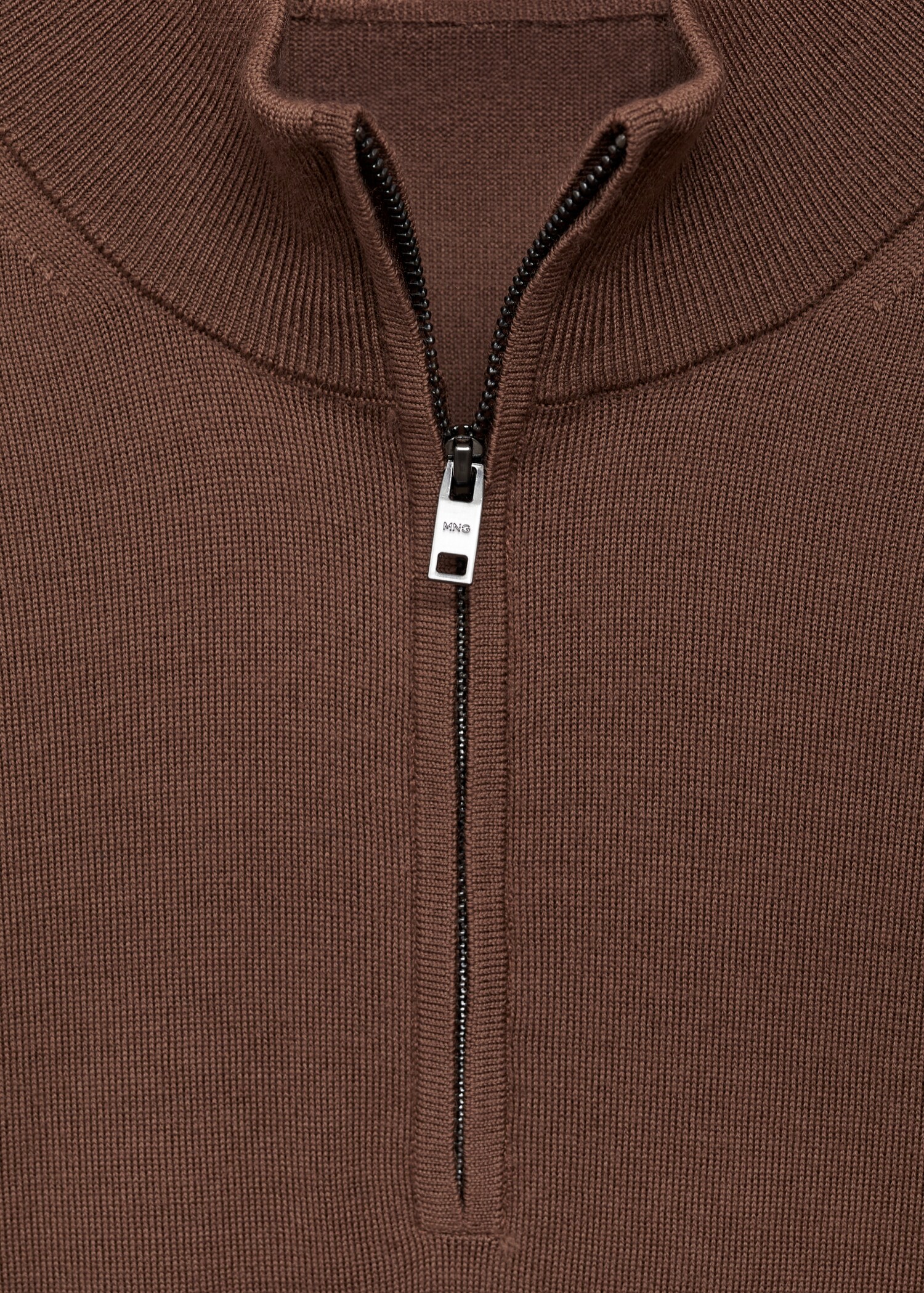 Pull-over 100 % laine mérinos col zippé - Détail de l'article 8
