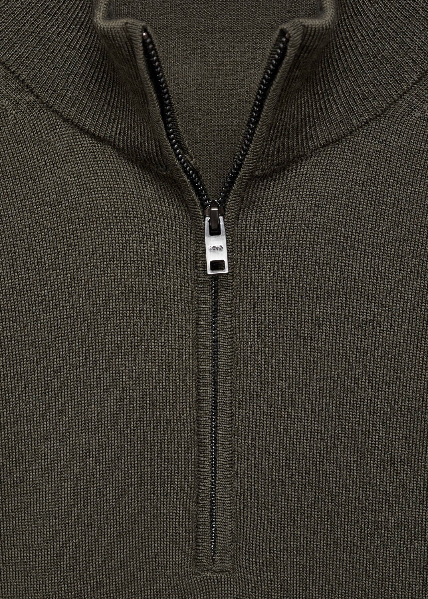Pull-over 100 % laine mérinos col zippé - Détail de l'article 8