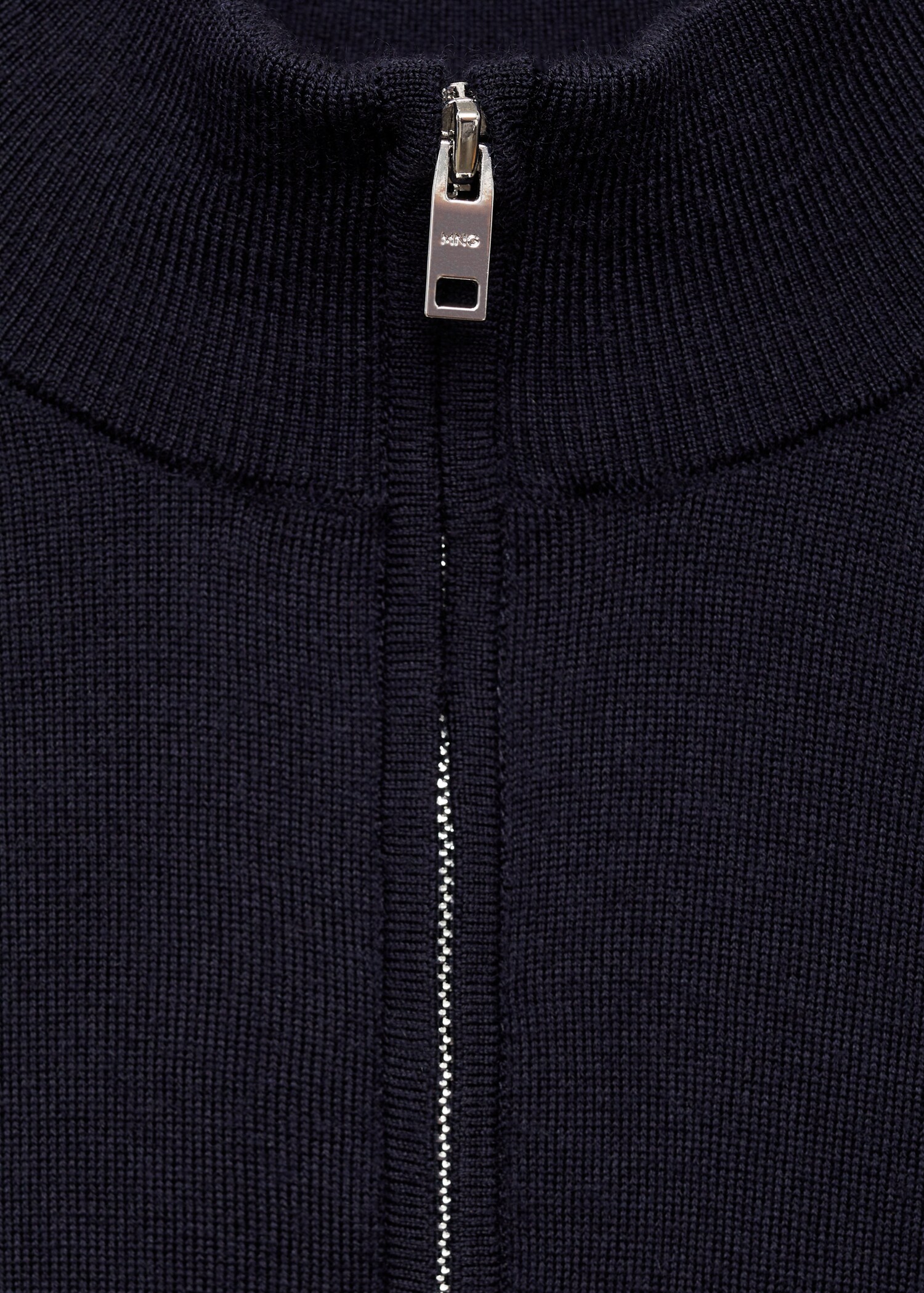 Pull-over 100 % laine mérinos col zippé - Détail de l'article 8