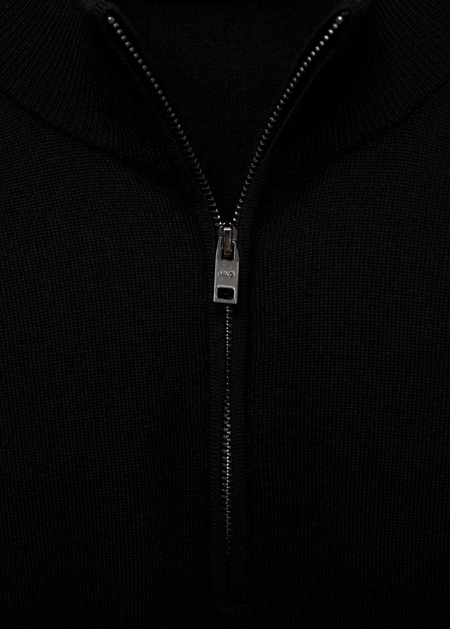 Pull-over 100 % laine mérinos col zippé - Détail de l'article 8