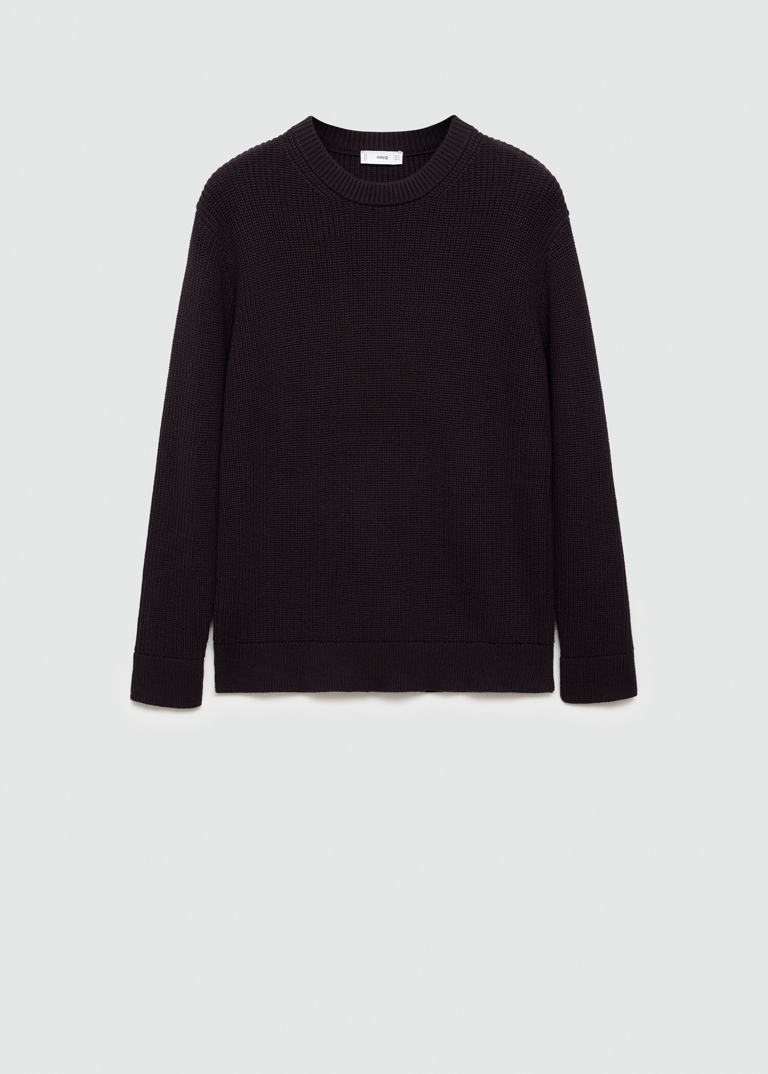 Ribbed cotton knitted sweater - Article without model