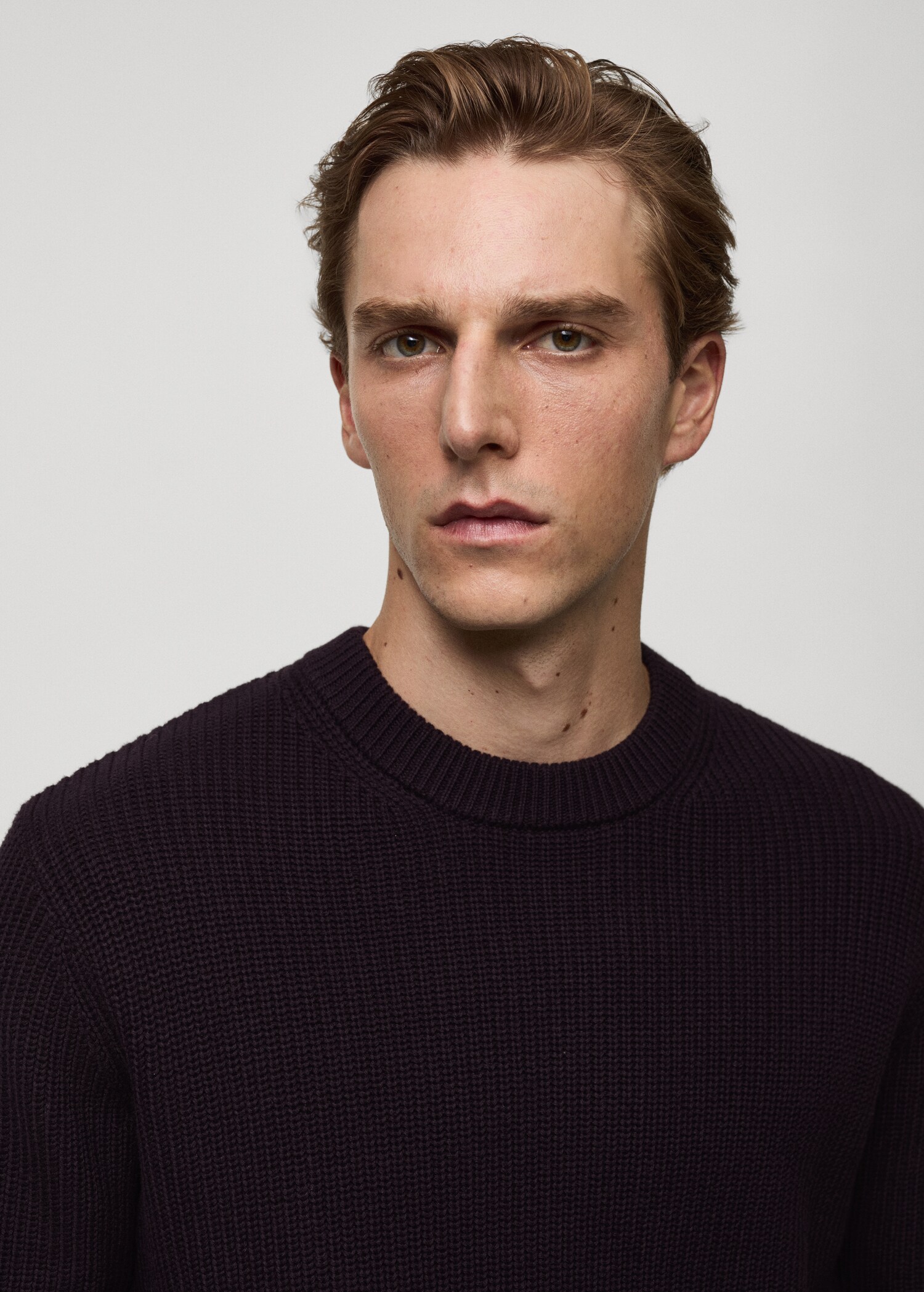 Ribbed cotton knitted sweater - Details of the article 1
