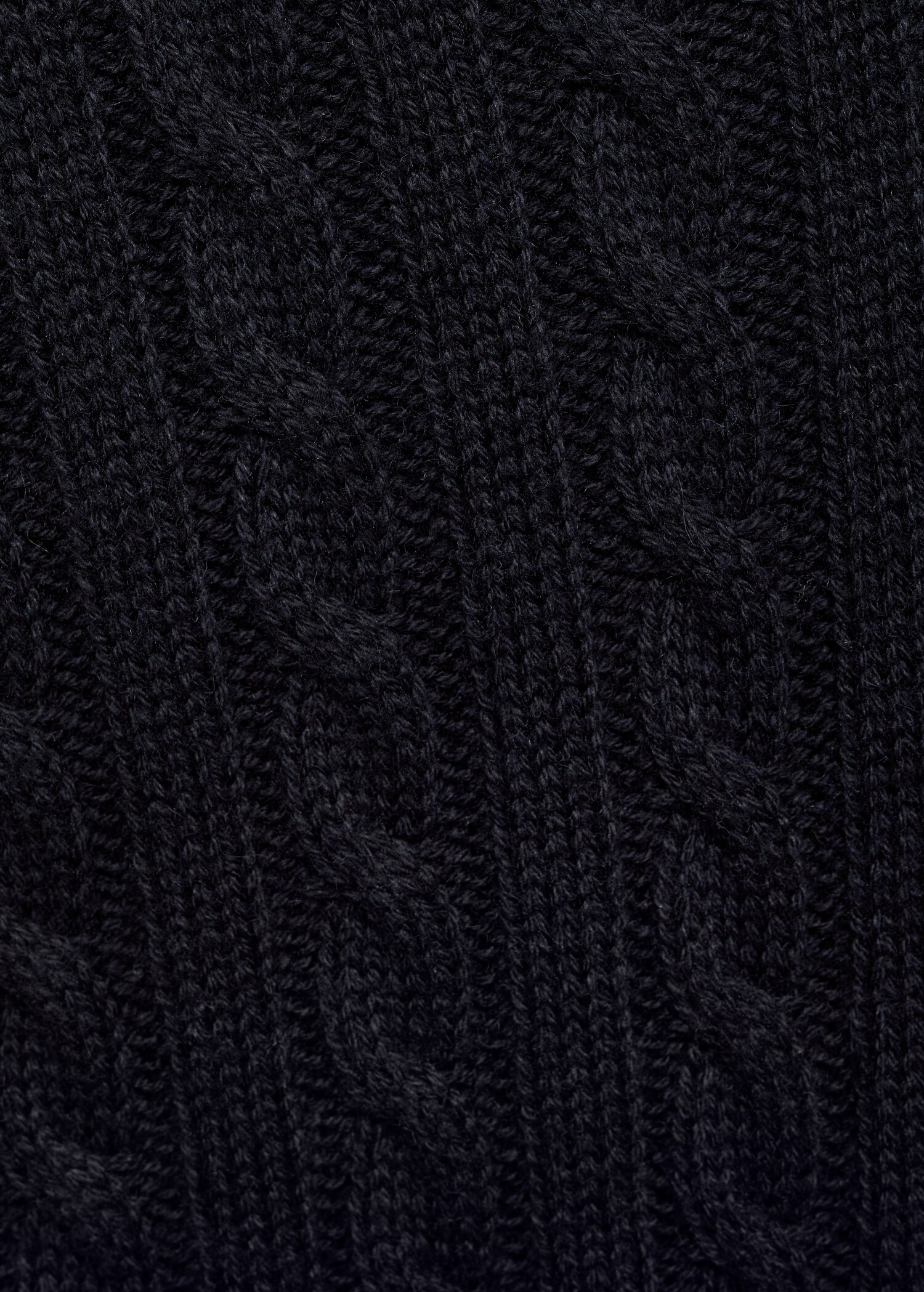 Pullover aus mittelfeinem Strick mit Polo-Kragen und Zopfmuster - Detail des Artikels 0