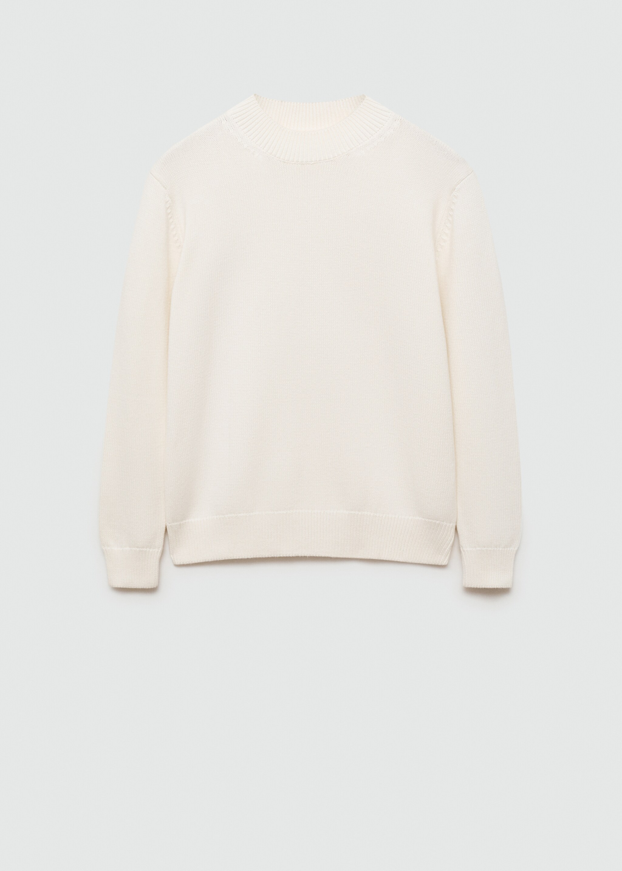 Pull-over maille moyenne coton - Article sans modèle, Blanc cassé. Ref: 77005984-00.