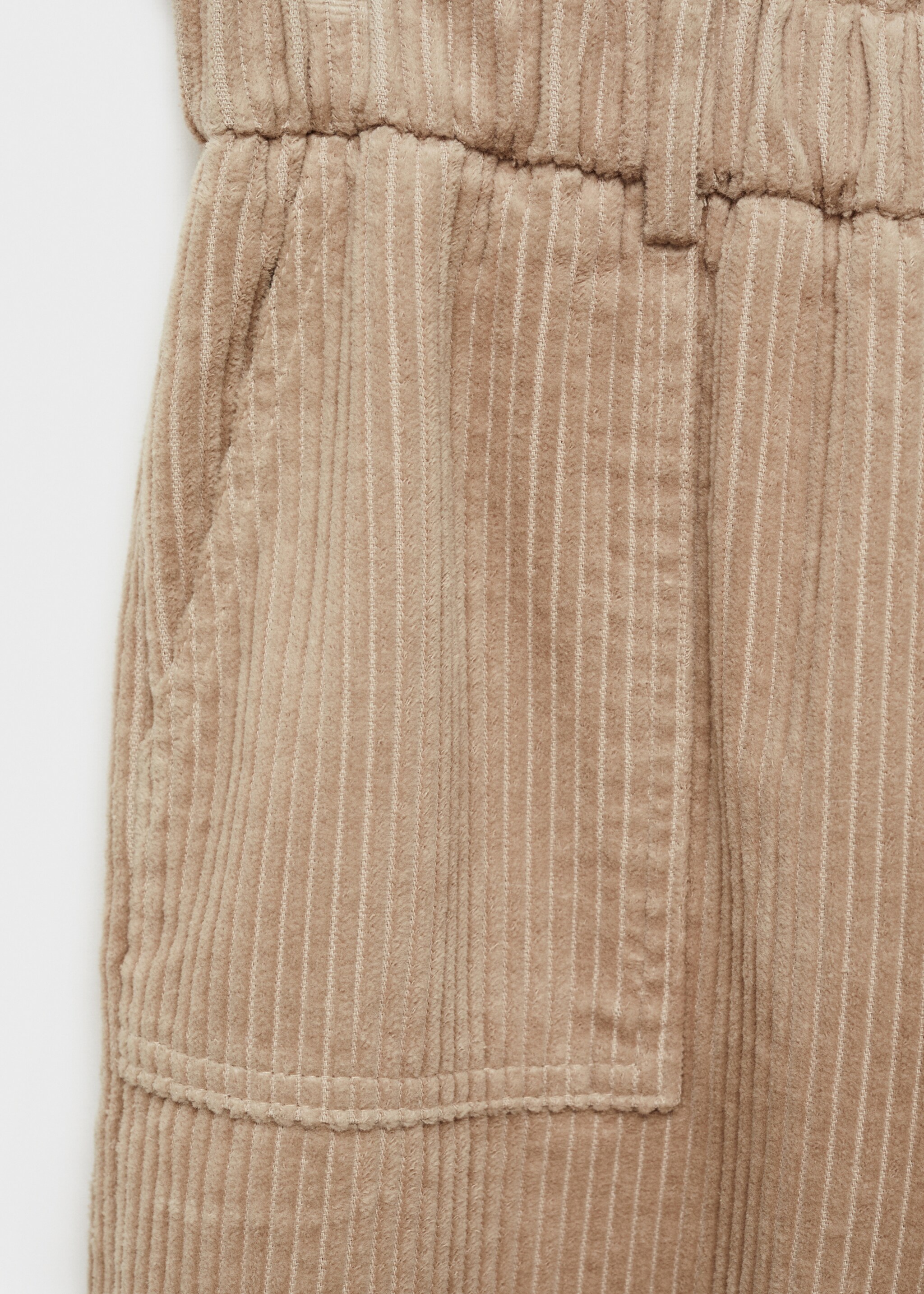 Corduroy culotte trousers with pockets - Dettaglio dell'articolo 0, Sabbia. Ref: 77005987-00.