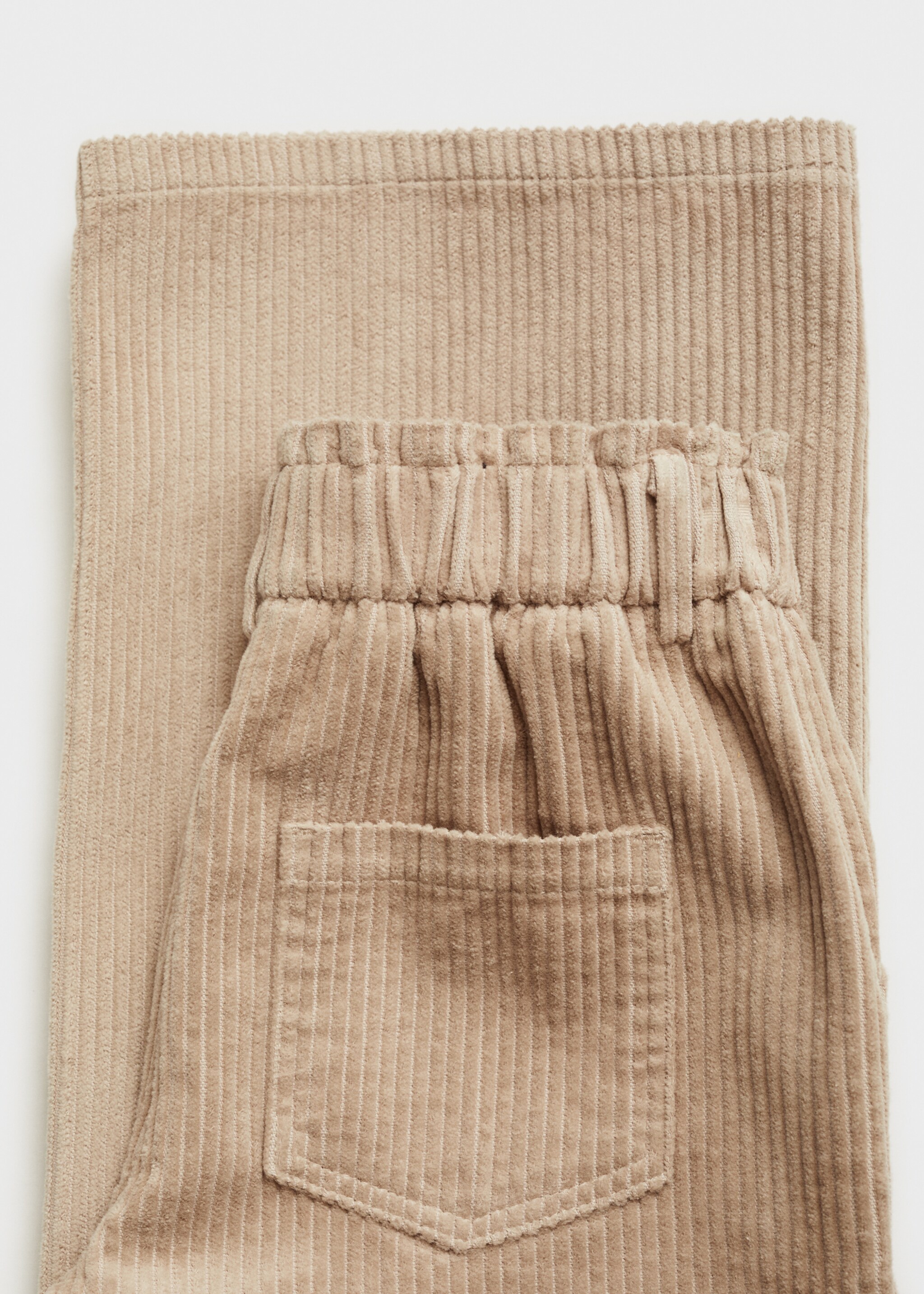 Corduroy culotte trousers with pockets - Dettaglio dell'articolo 8, Sabbia. Ref: 77005987-00.