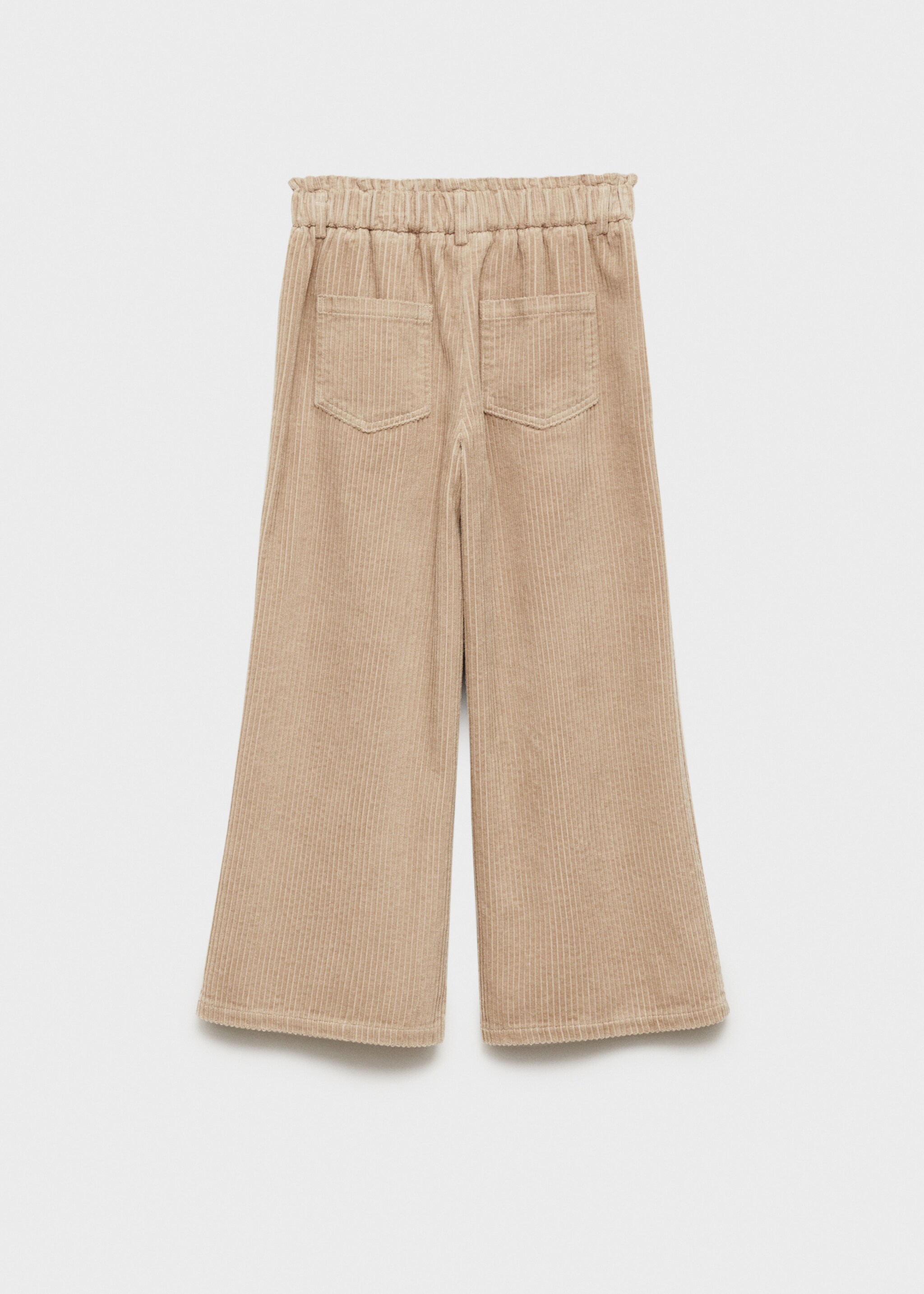 Corduroy culotte trousers with pockets - Retro dell'articolo, Sabbia. Ref: 77005987-00.
