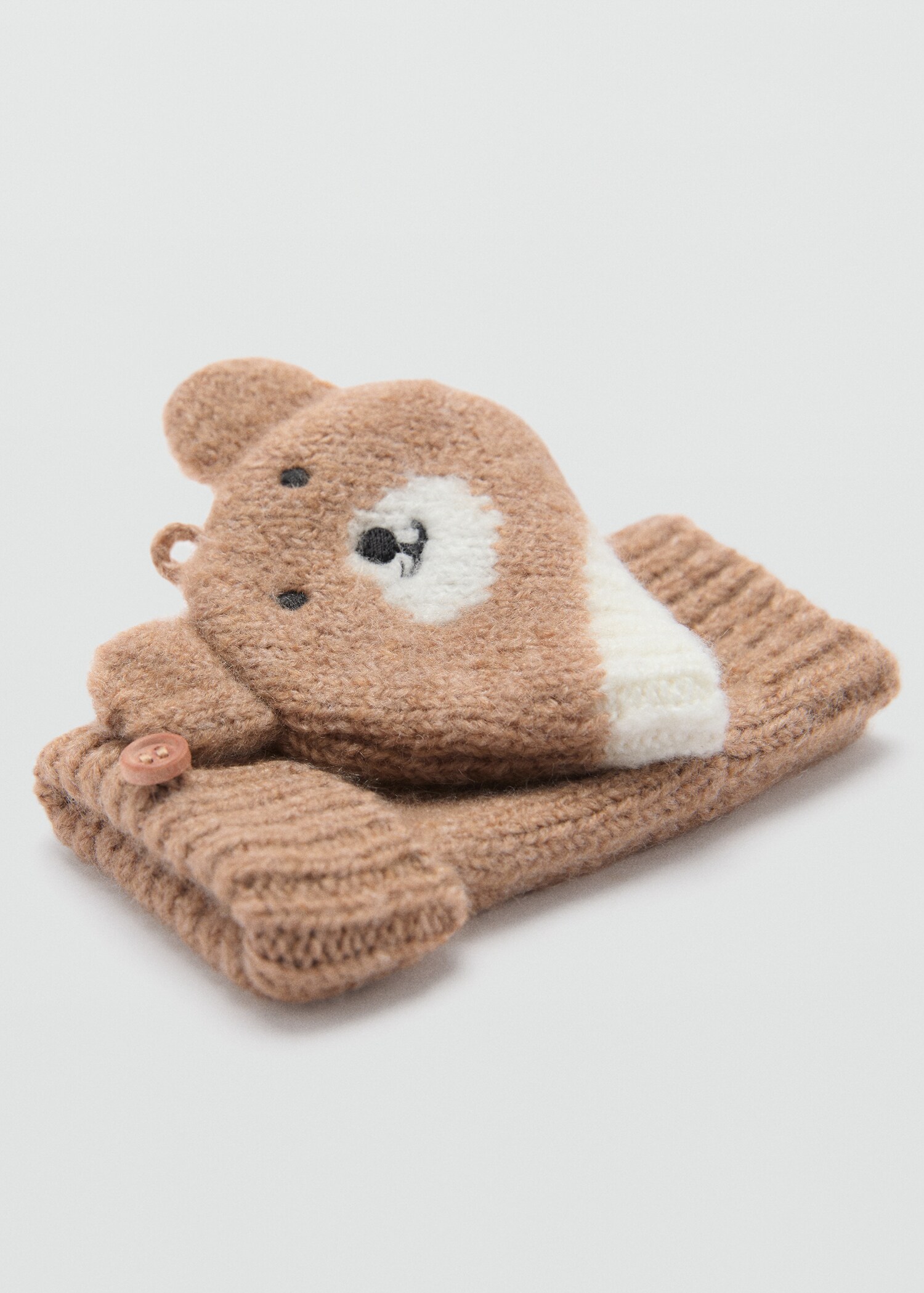 Bear knitted gloves - Medium plane