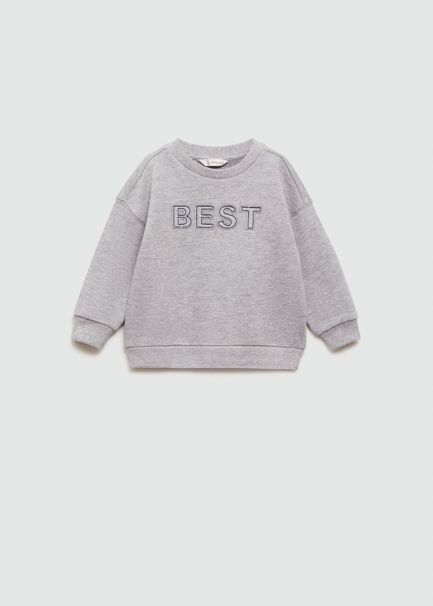 Sweatshirt met geborduurde boodschap - Artikel zonder model
