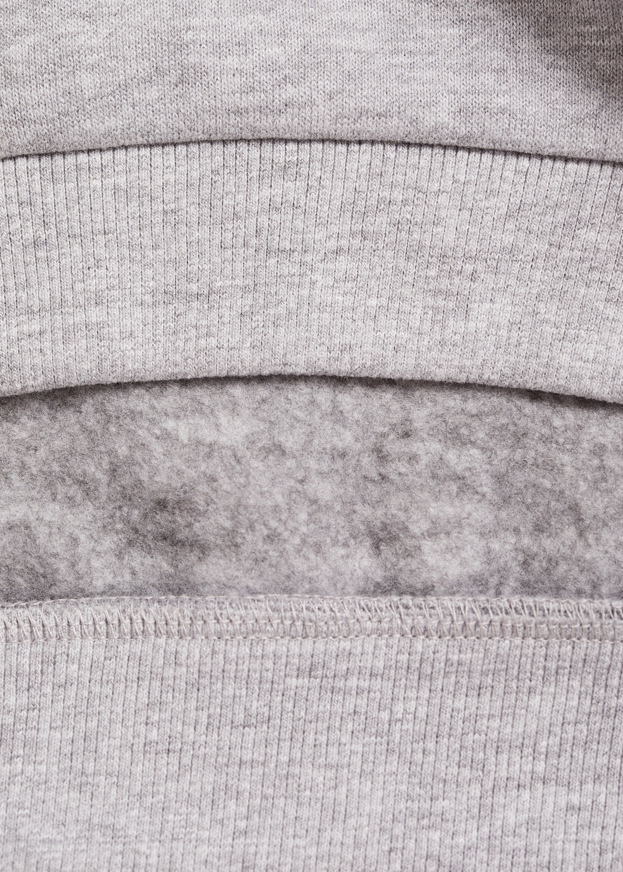 Sweatshirt met geborduurde boodschap - Detail van het artikel 0, Mediumgrijs. Ref: 77006348-00.