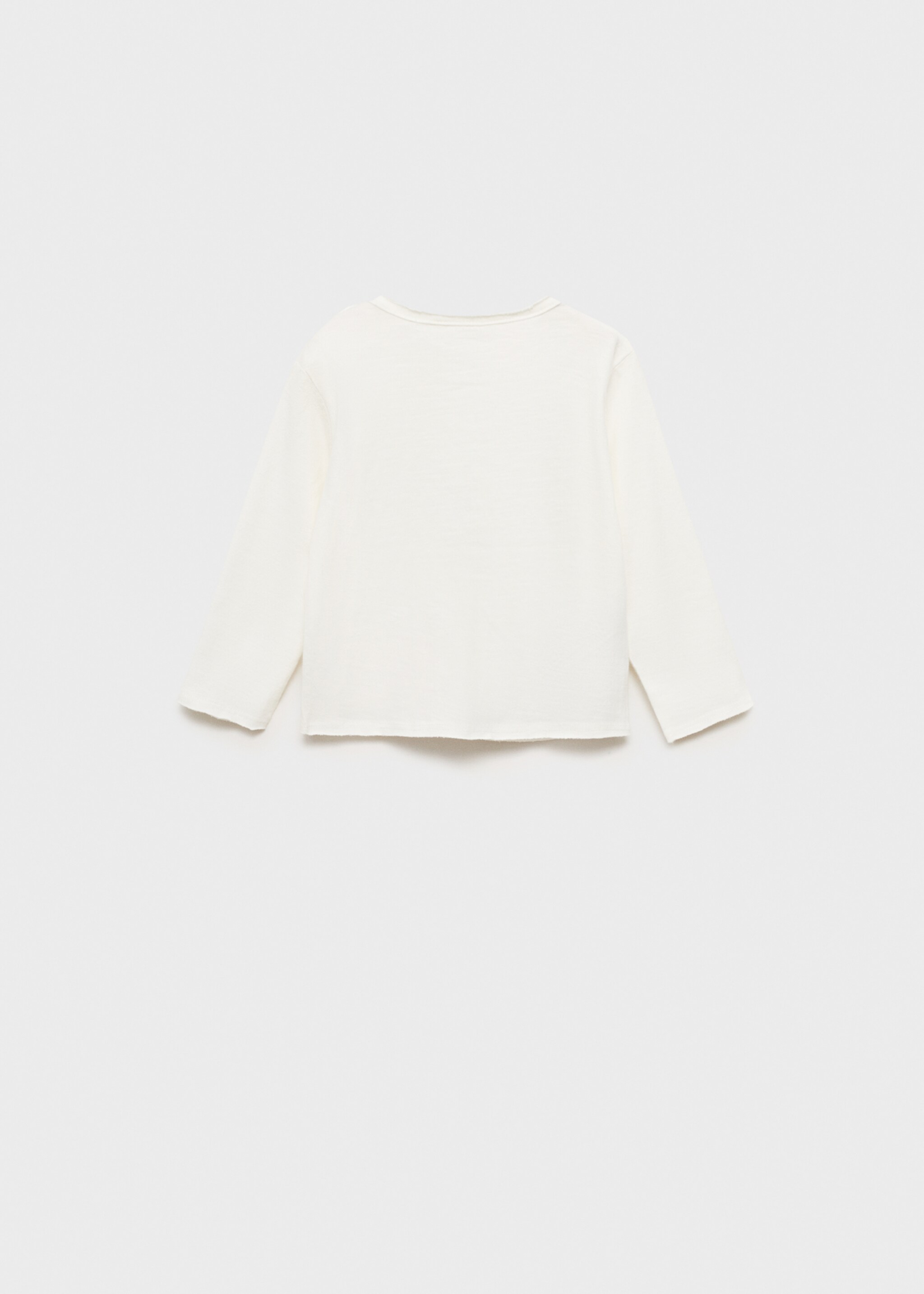T-shirt with embroidered detail - Reverse of the article, Off White. Ref: 77006352-00.