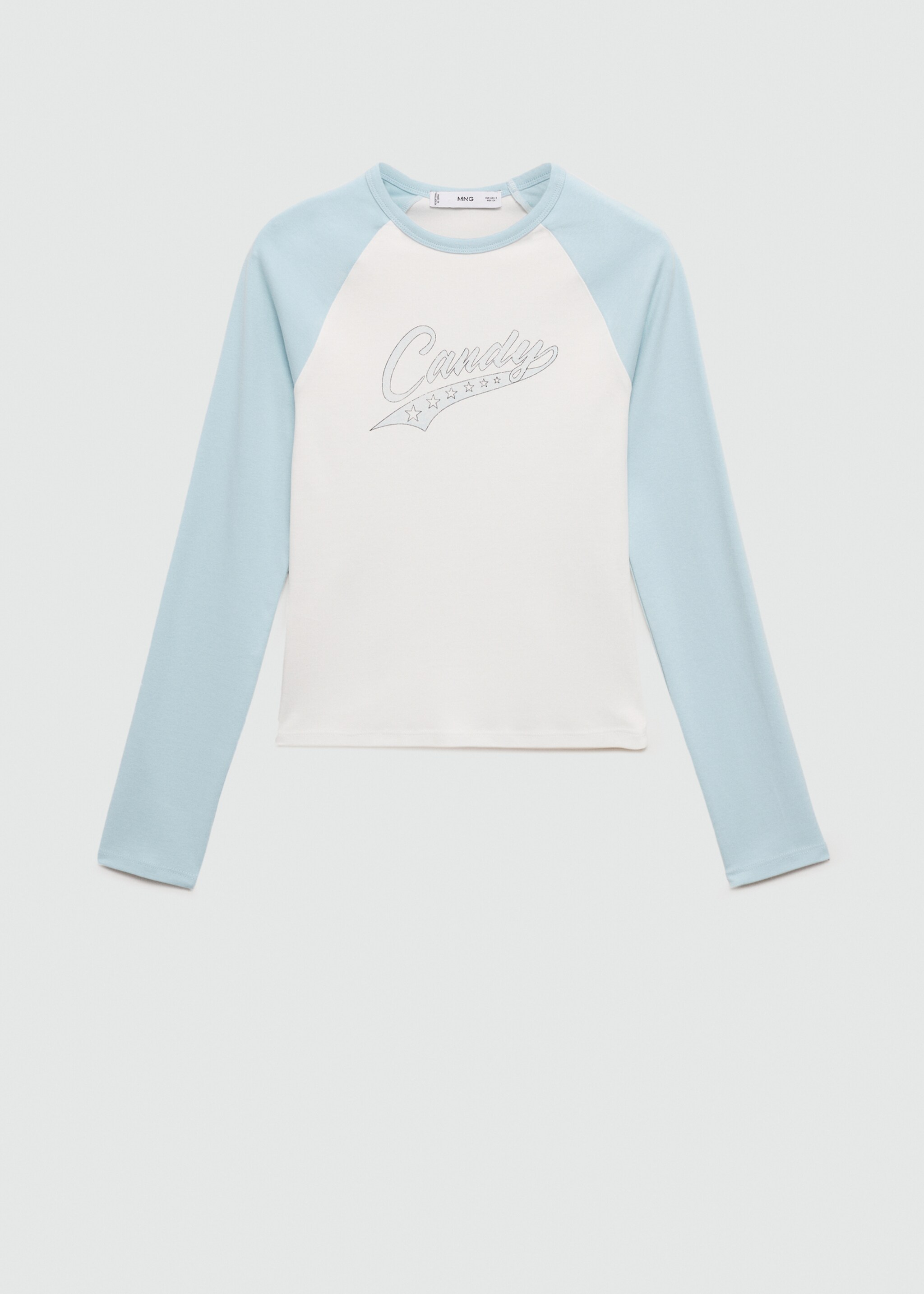 T-shirt manches longues message - Article sans modèle, Blanc. Ref: 77006356-00.