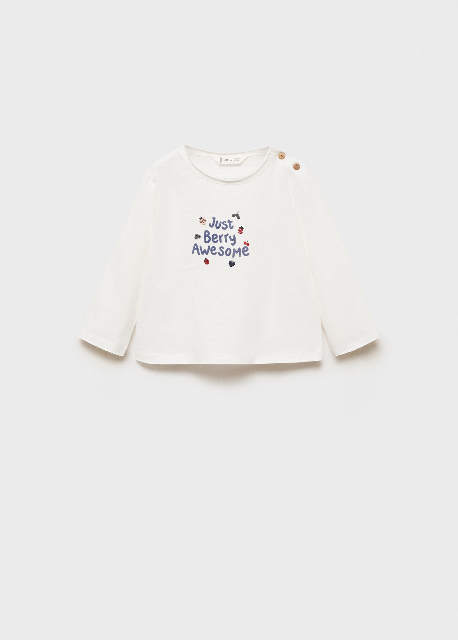 Long-sleeved t-shirt with embossed print - Article without model
