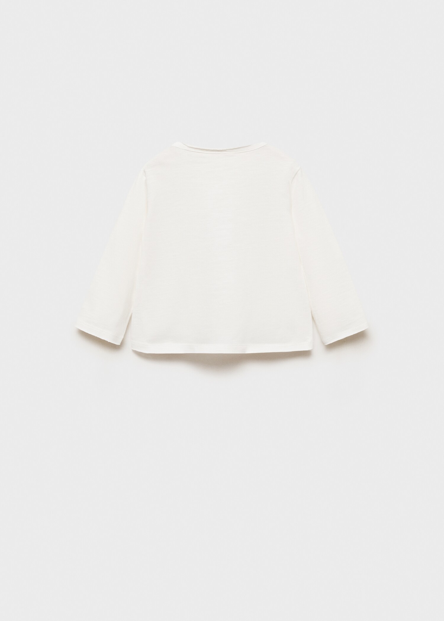 Long-sleeved t-shirt with embossed print - Reverse of the article