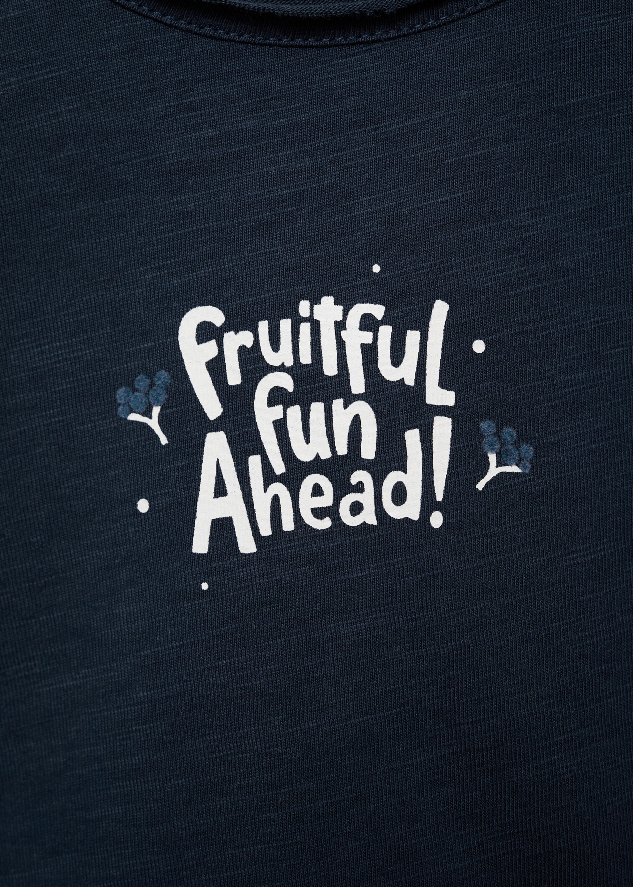 T-shirt message imprimé - Détail de l'article 0, Bleu marine foncé. Ref: 77006361-00.