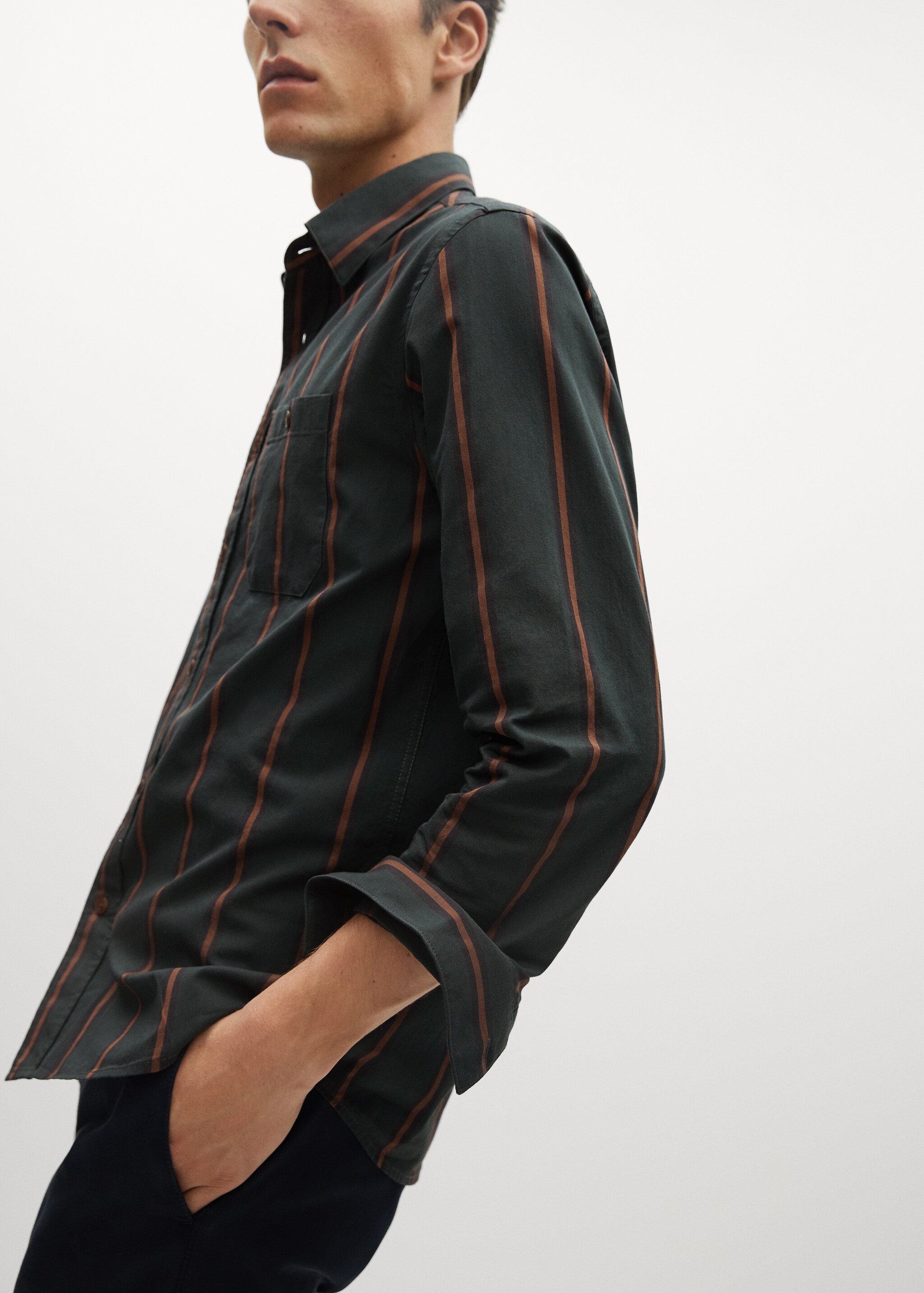 Camisa regular fit algodón rayas - Detalle del artículo 1