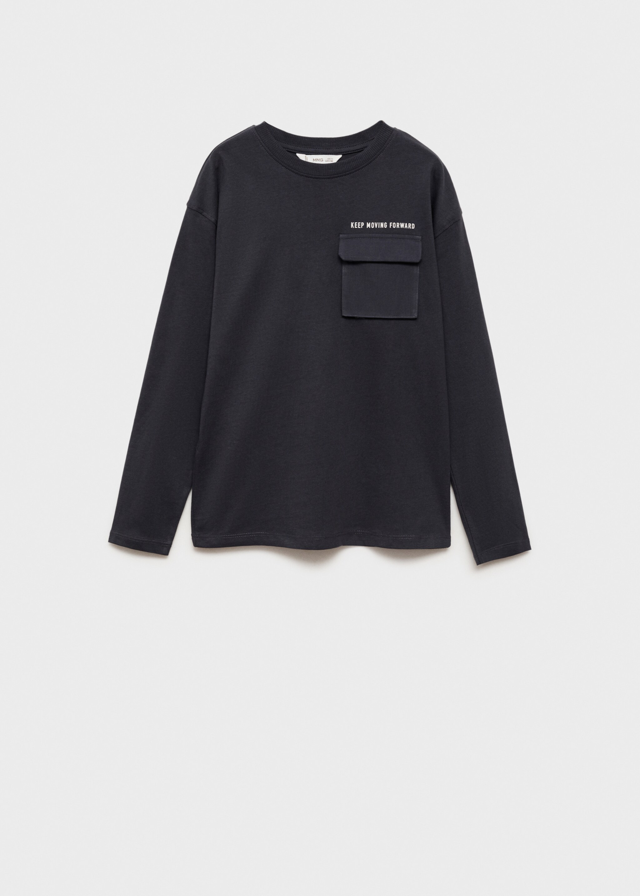 T-shirt manches longues poches - Article sans modèle, Noir. Ref: 77006725-00.