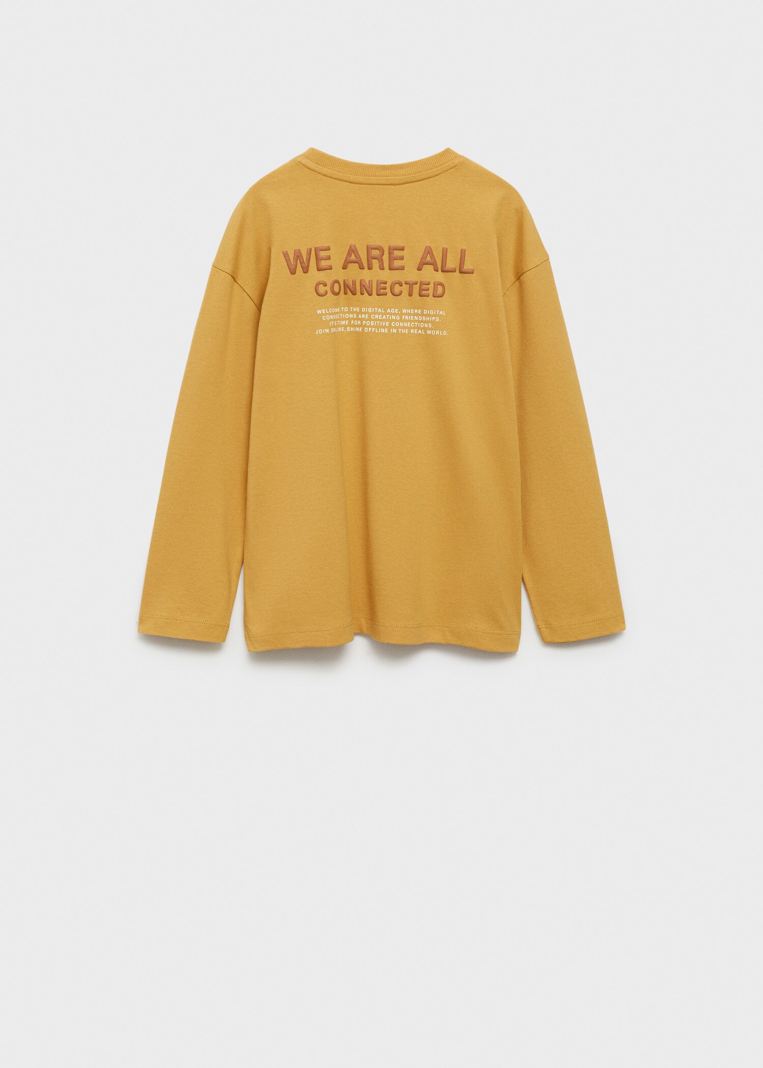 Camiseta manga larga estampado relieve - Reverso del artículo