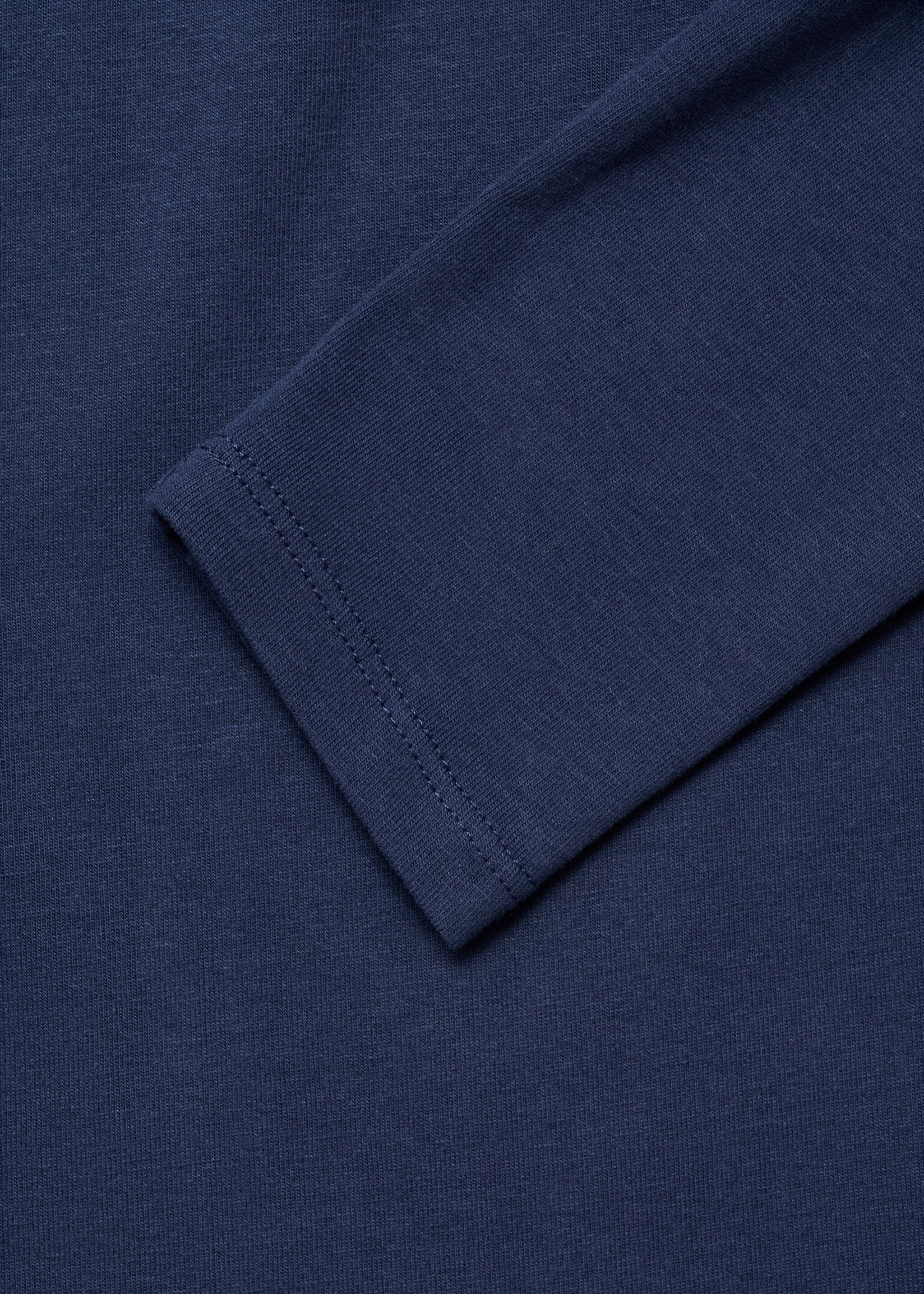 T-shirt manches longues col roulé - Détail de l'article 0, Bleu marine foncé. Ref: 77006729-00.