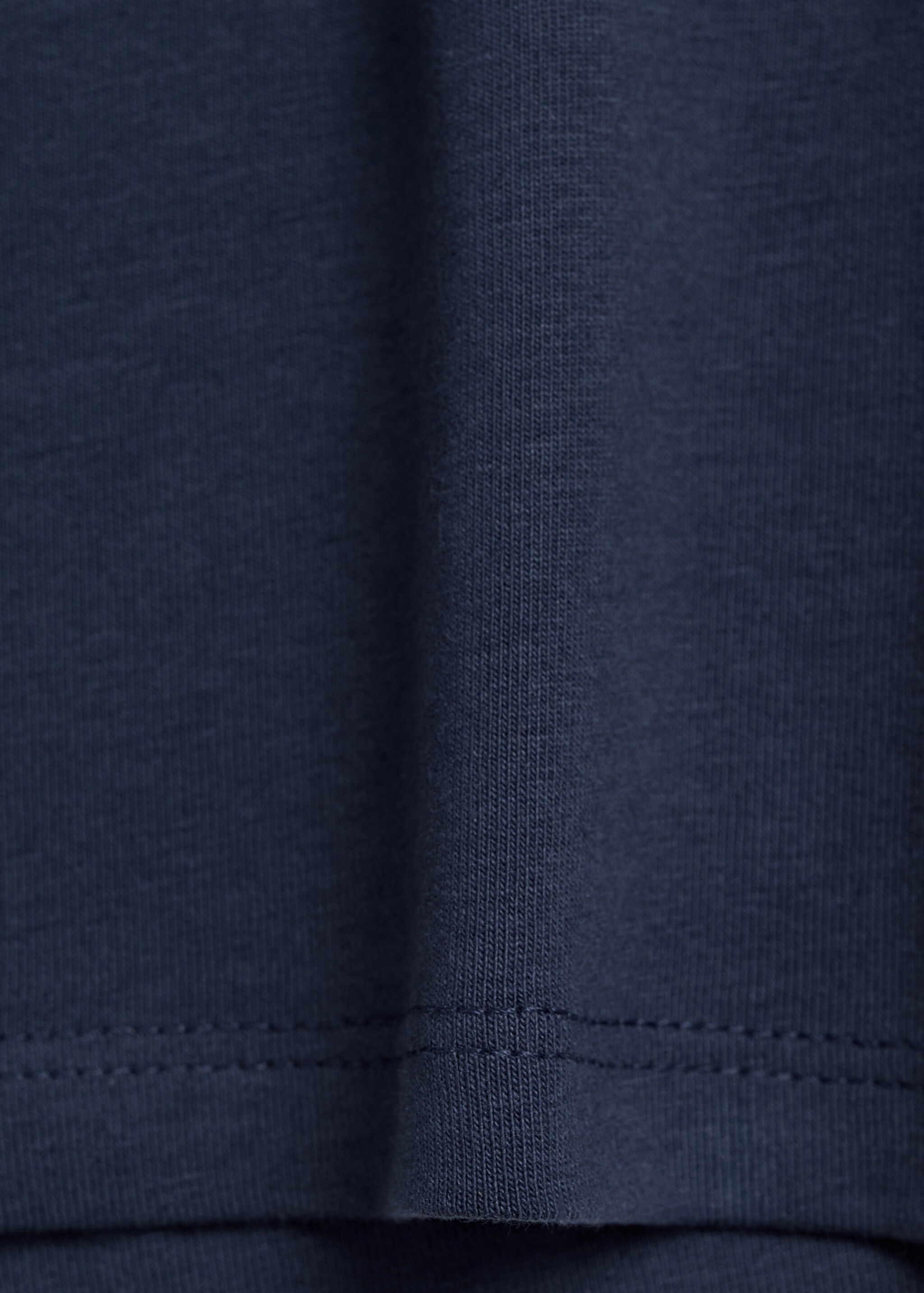 Camiseta algodón cuello alto - Detalle del artículo 0, Azul marino oscuro. Ref: 77006736-00.
