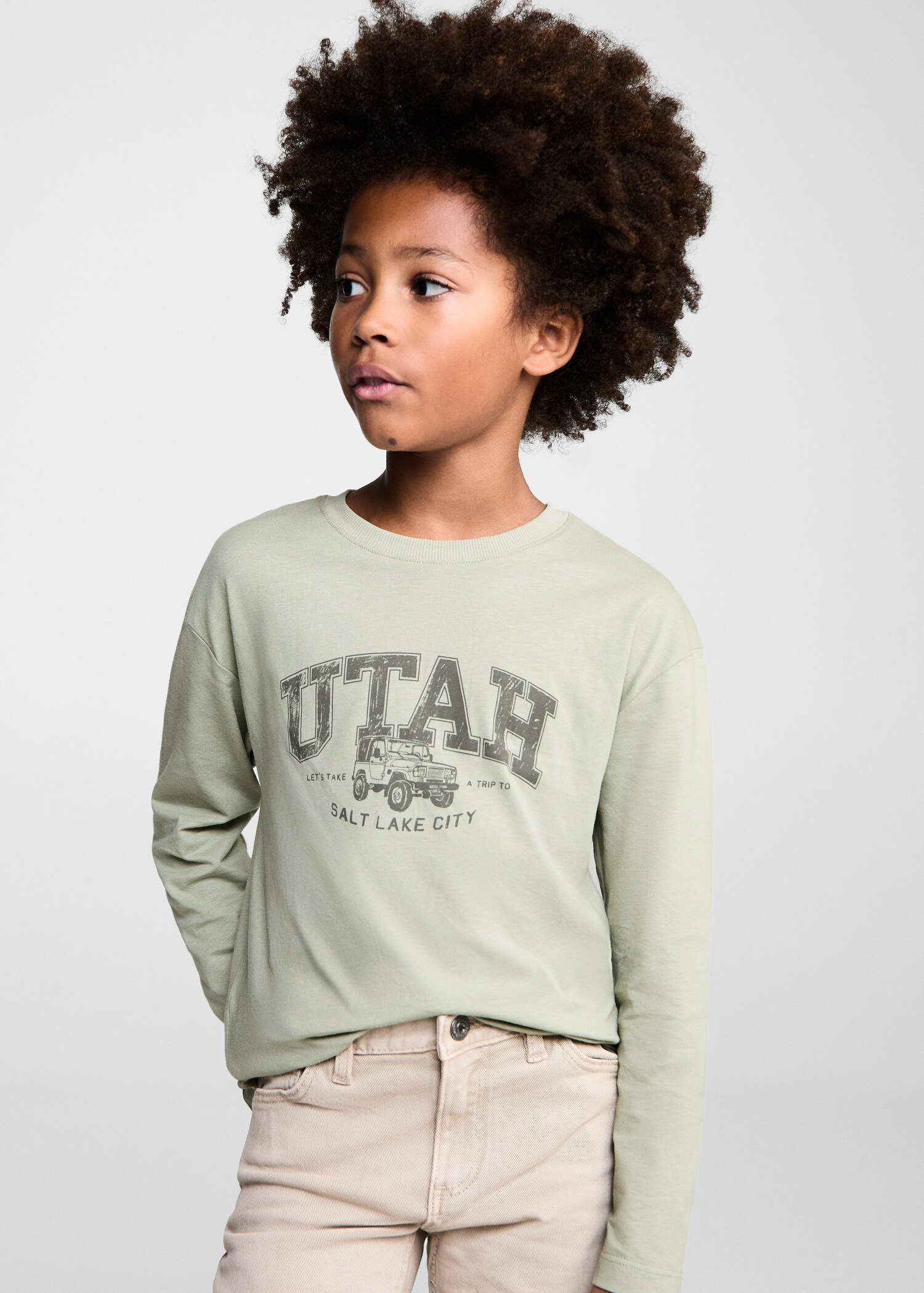 Printed long sleeve t-shirt - Medium plane