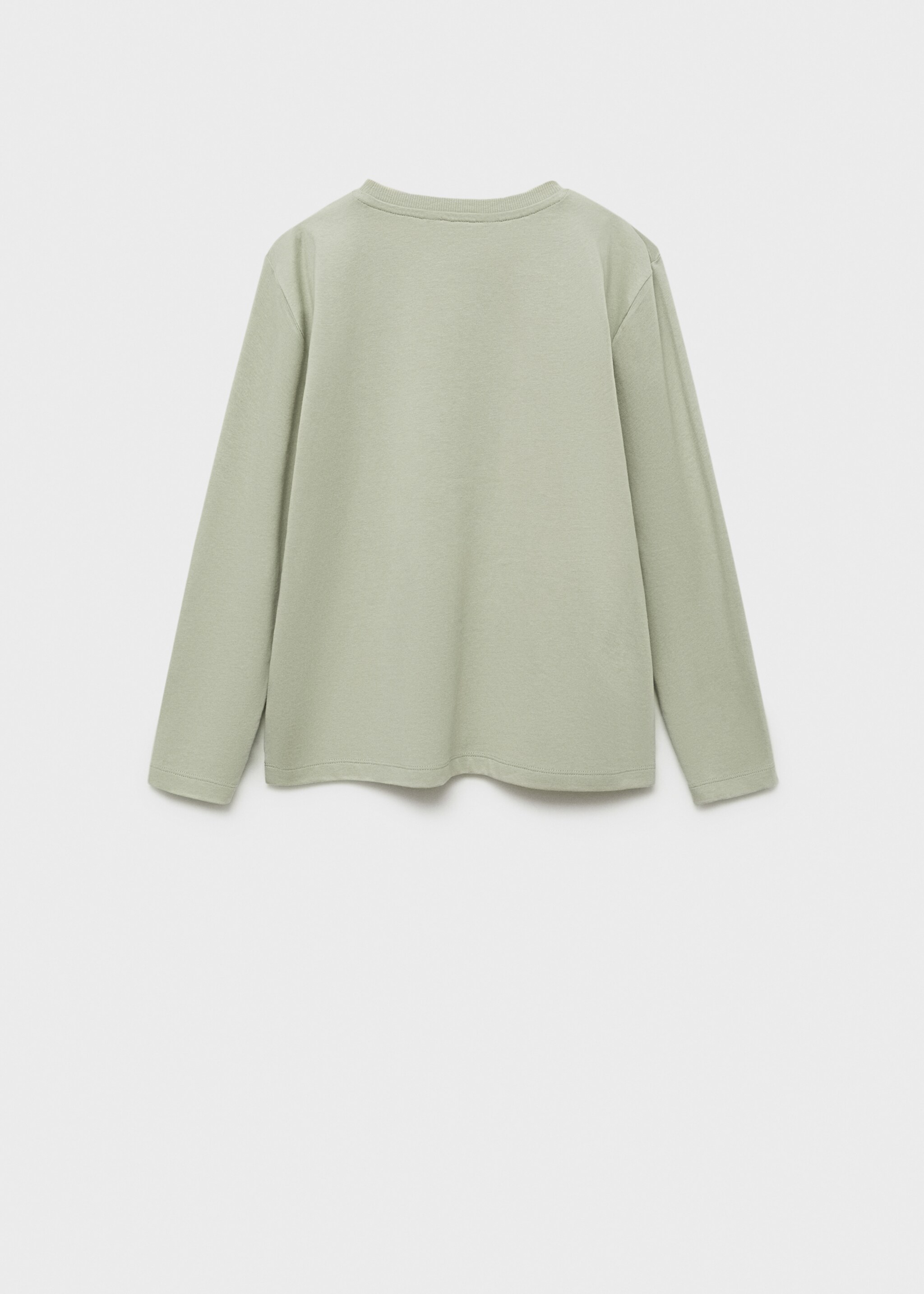 Printed long sleeve t-shirt - Reverse of the article, Green. Ref: 77006737-00.