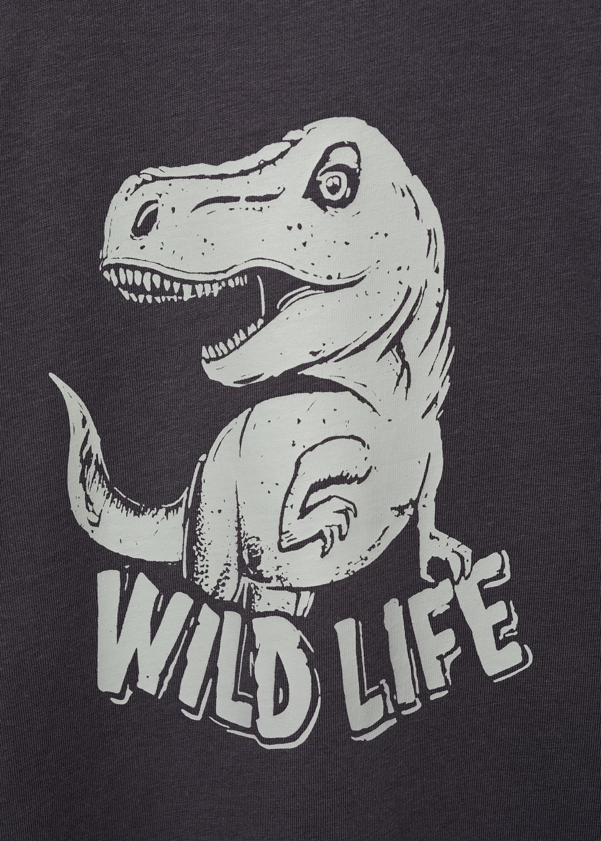 Printed long sleeve t-shirt - Details of the article 0, Charcoal. Ref: 77006737-00.