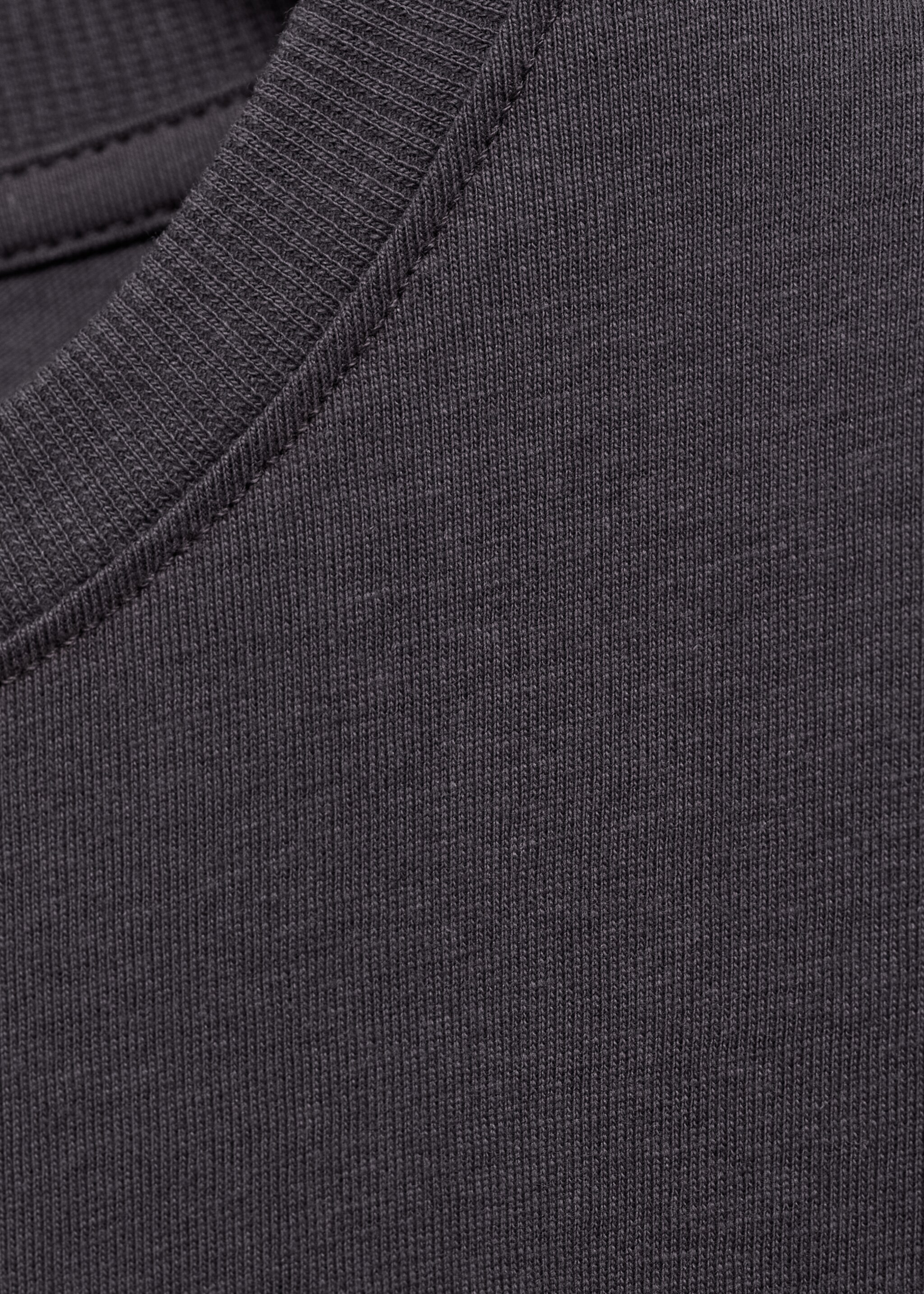 Printed long sleeve t-shirt - Details of the article 8, Charcoal. Ref: 77006737-00.