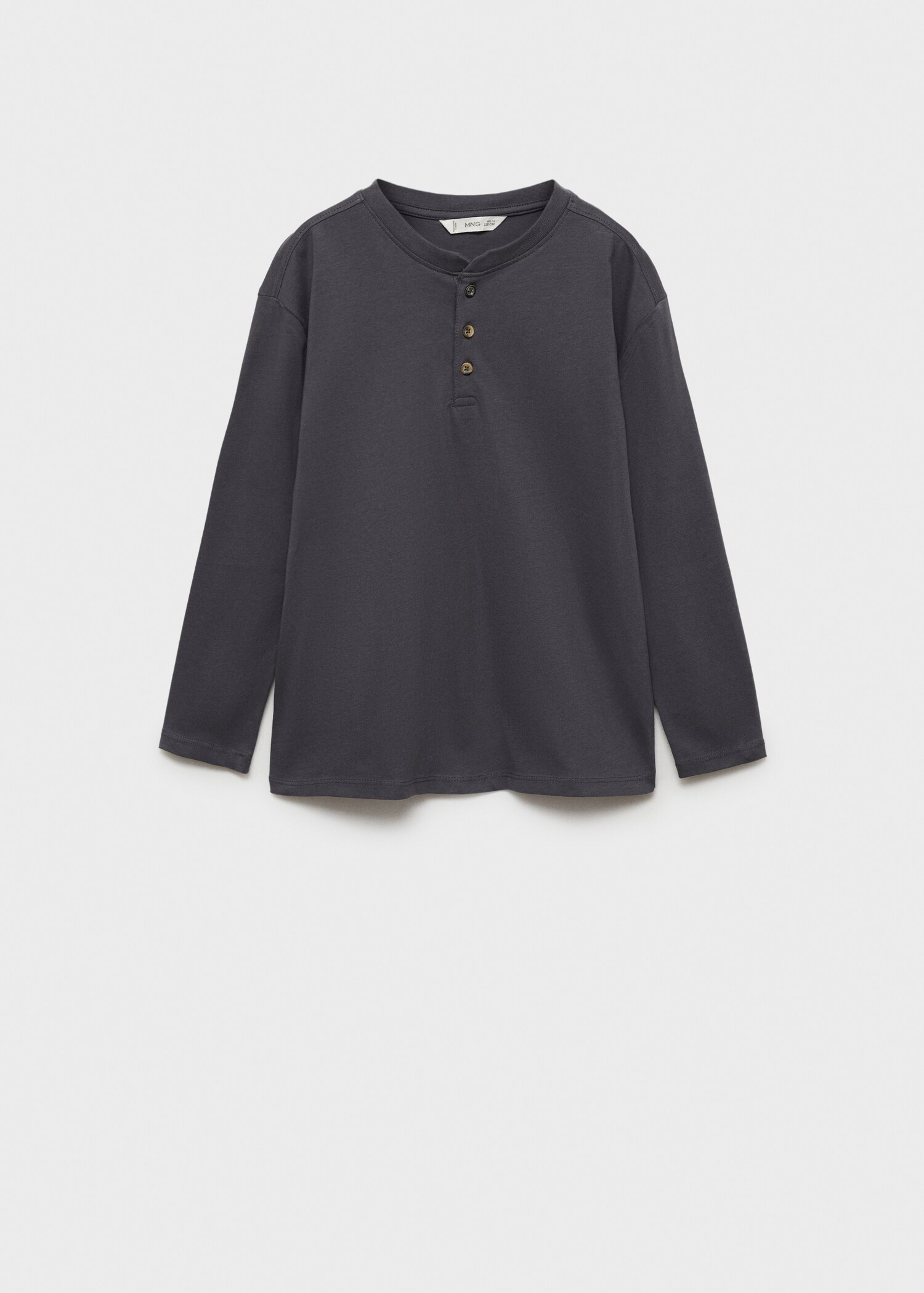 Buttoned cotton T-shirt - Article without model