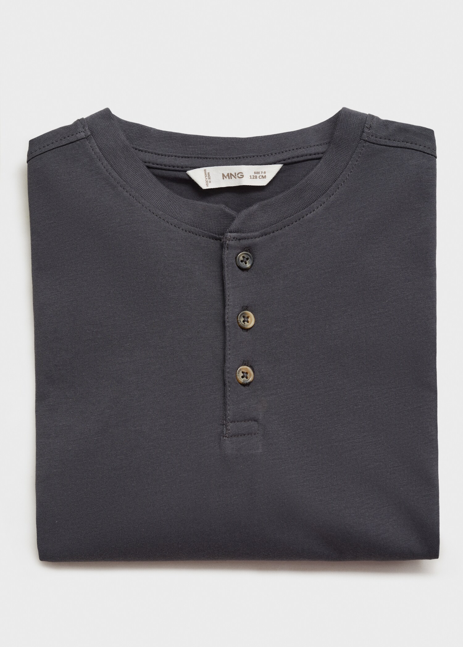 Buttoned cotton T-shirt - Details of the article 0