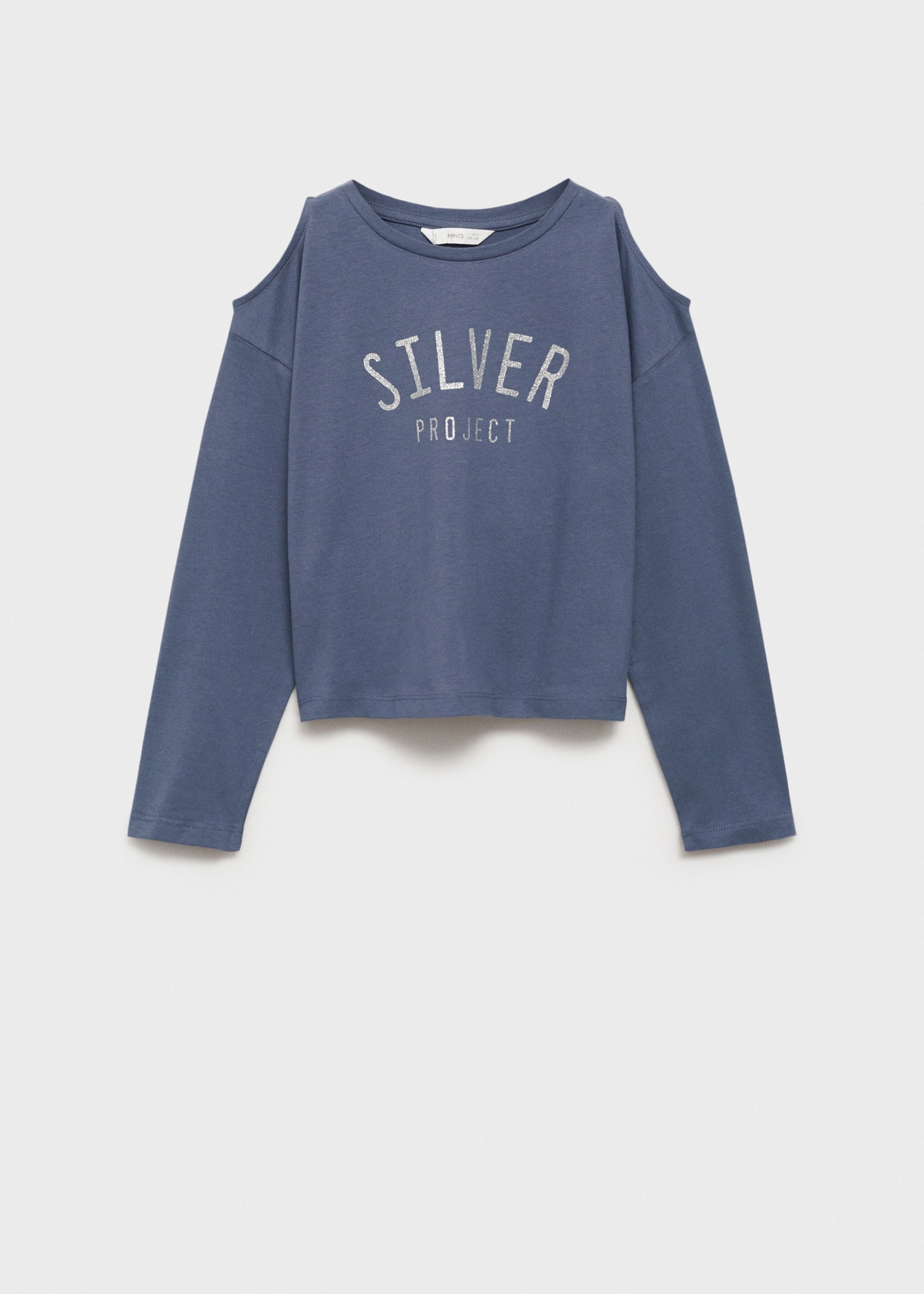 T-shirt coton ouverture épaules - Article sans modèle, Bleu. Ref: 77006745-00.